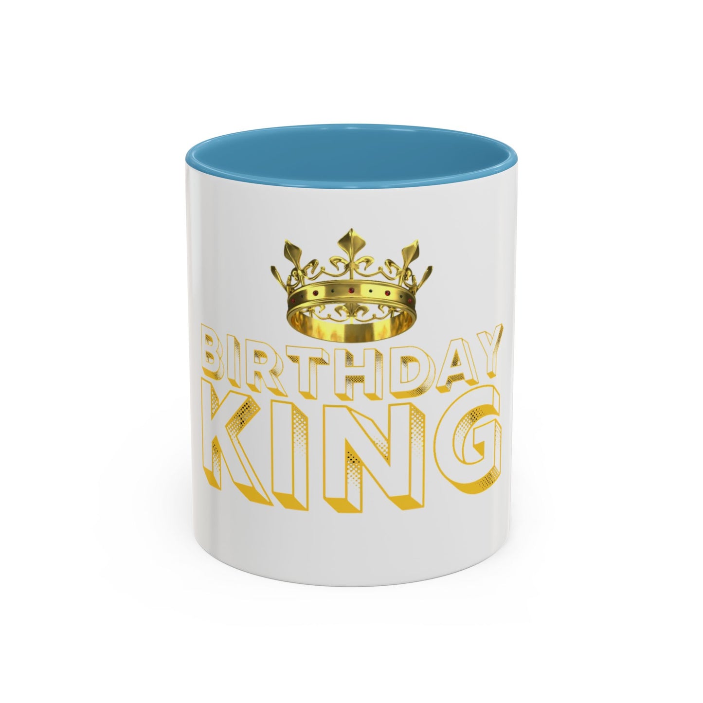 Birthday King Accent Coffee Mug - Celebrate, Gift, Black Mug, Crown Design, Funny Mug, 11oz, 15oz