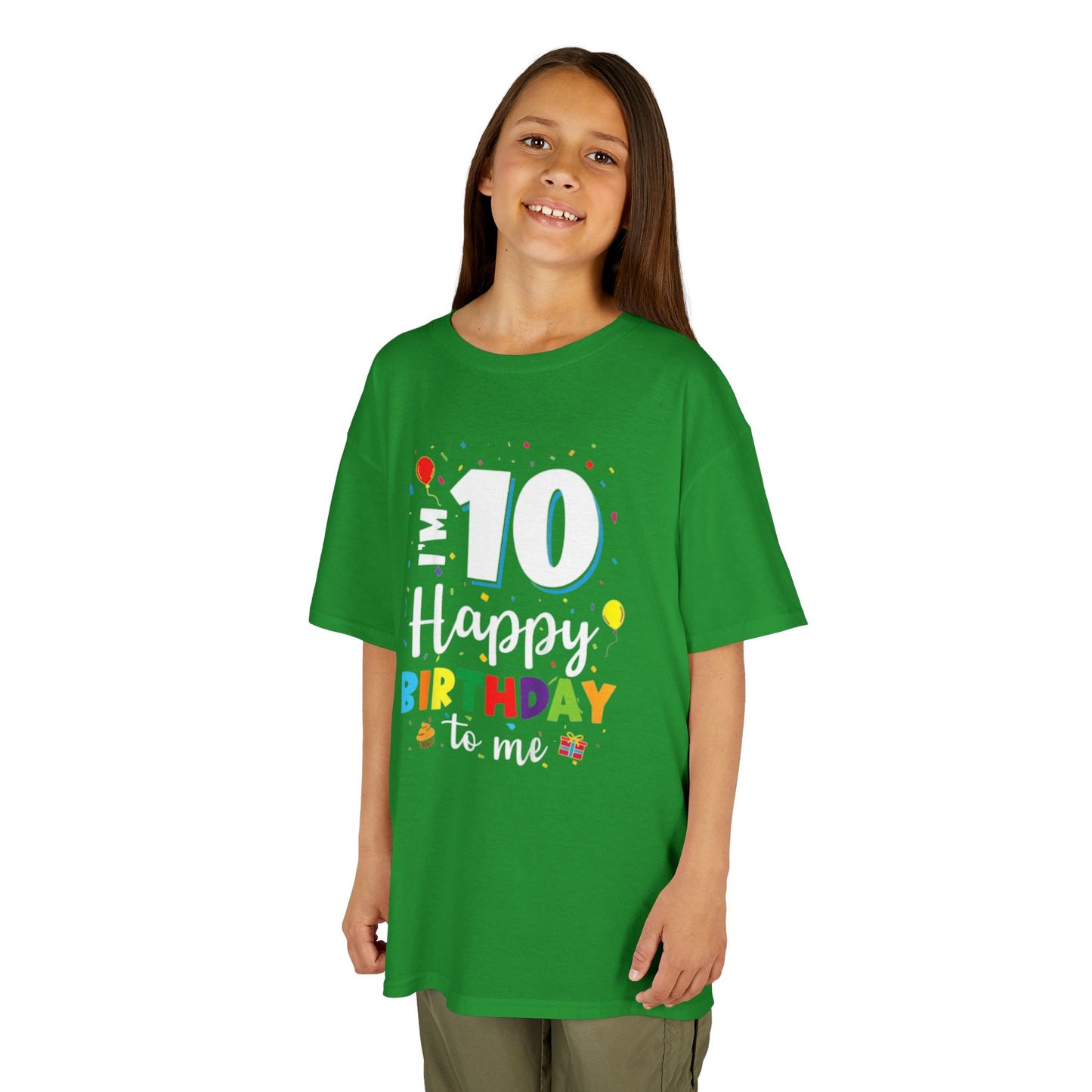 Kids Birthday Tee, Fun Birthday Shirt for Kids, 10th Birthday Party Gift, Colorful Celebration Top, Playful Kidswear