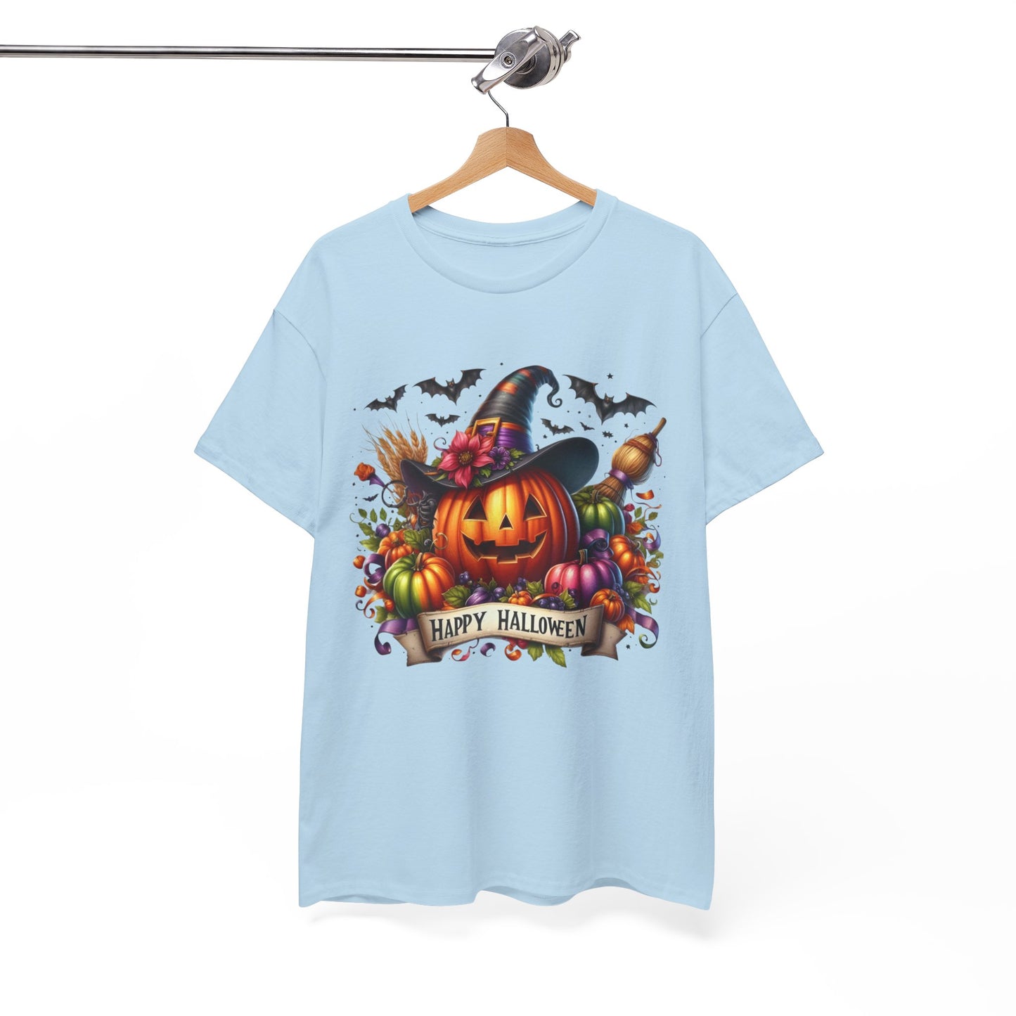 Happy Halloween Unisex Tee, Cozy Halloween Shirt, Pumpkin Graphic Tee, Fall Fashion, Casual Halloween Apparel, Gifts for Halloween Lovers