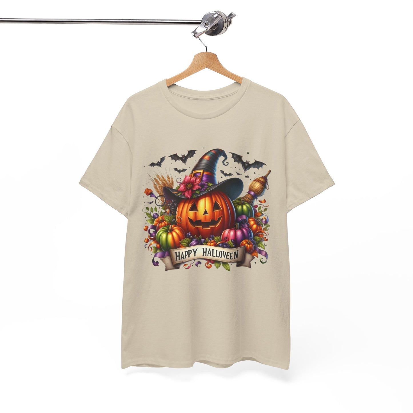 Happy Halloween Unisex Tee, Cozy Halloween Shirt, Pumpkin Graphic Tee, Fall Fashion, Casual Halloween Apparel, Gifts for Halloween Lovers