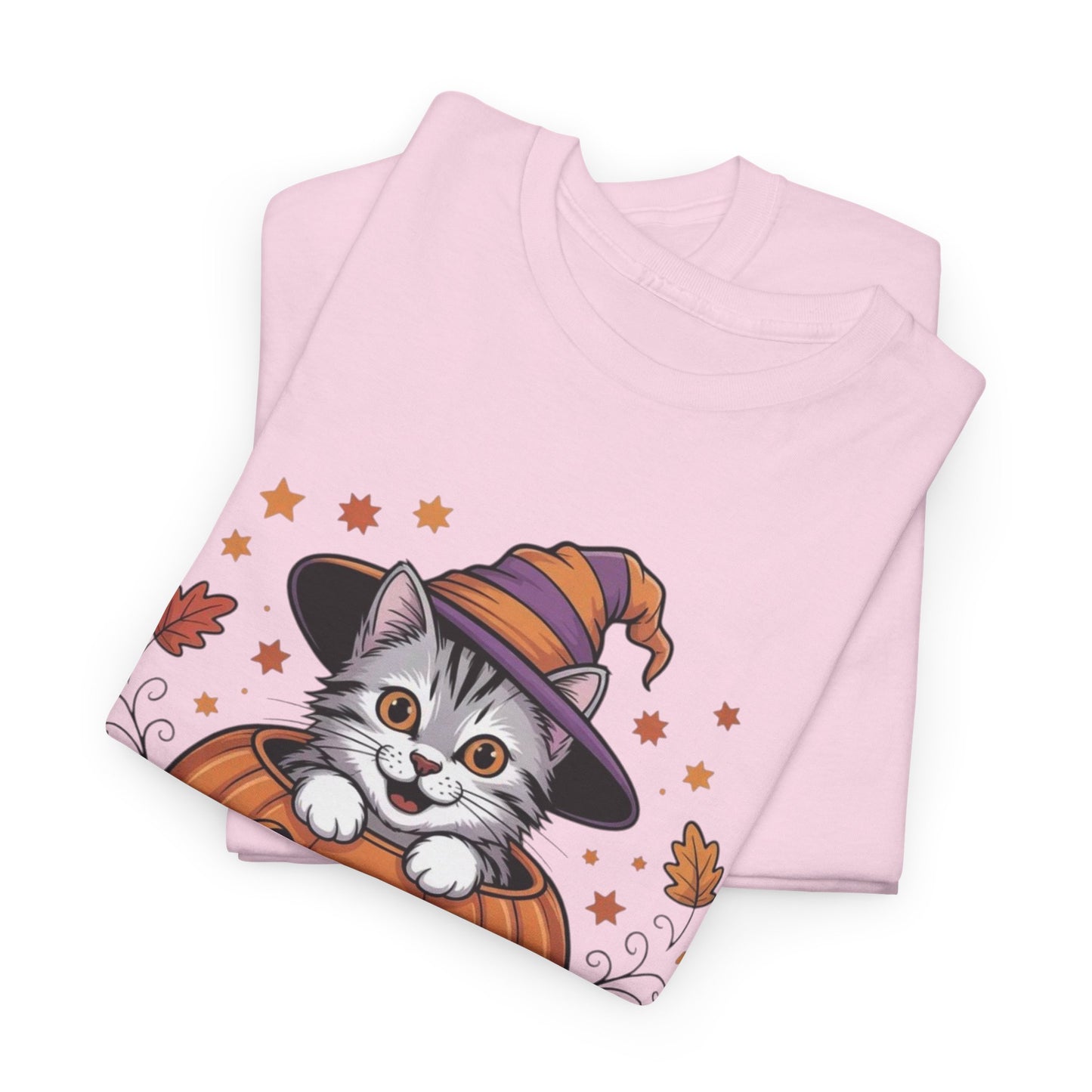 Pumpkin Spice Cat Tee - Cozy Fall T-Shirt, Halloween Shirt, Autumn Fashion, Cat Lover Gift, Cute Graphic Tee