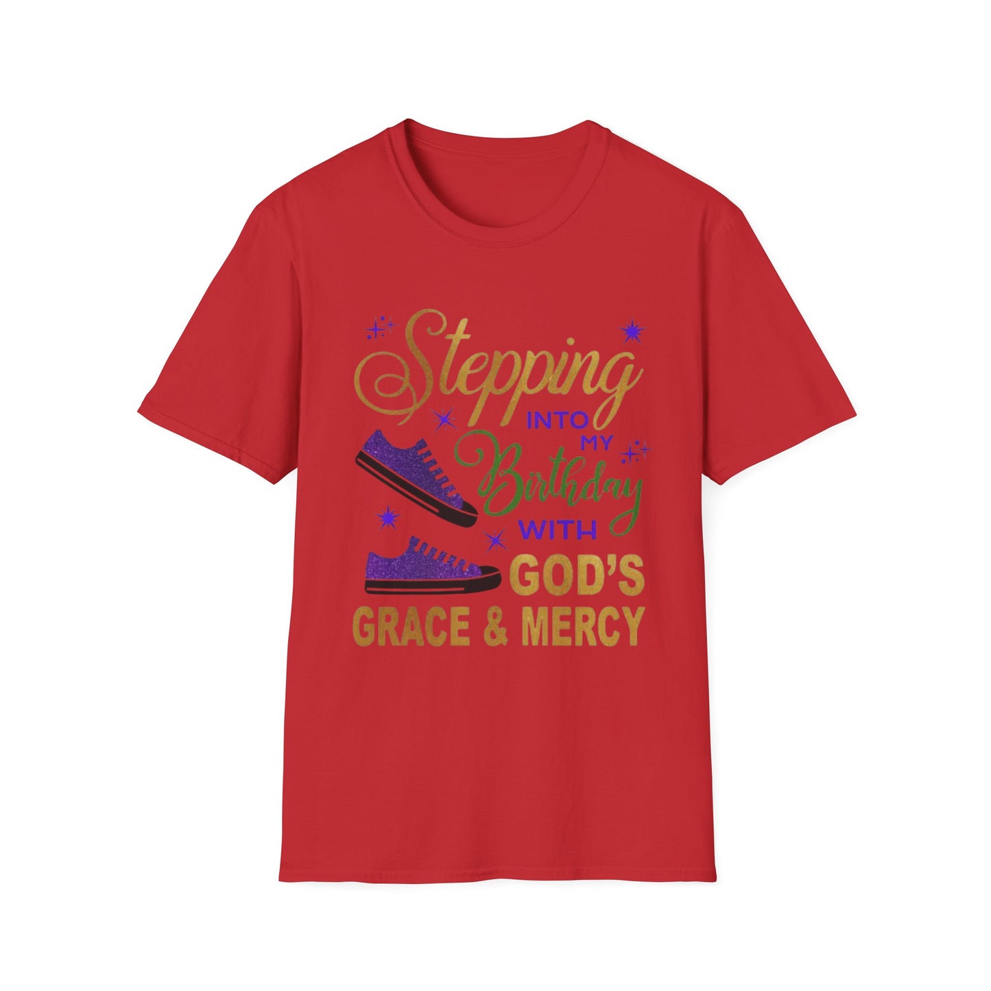 Birthday Celebration T-Shirt, Birthday Gift, God’s Grace Tee, Unisex Softstyle Shirt, Faith-Based Apparel, Comfortable Casual Wear