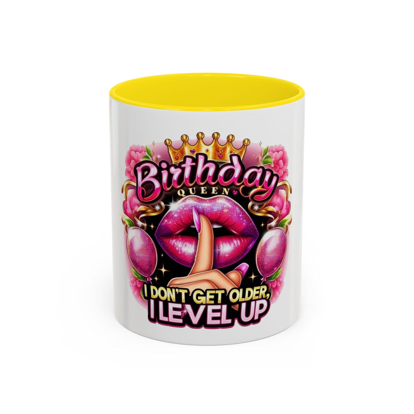 Birthday Queen Coffee Mug - Sassy Gift for Her, Fun Birthday Mug, Level Up Your Morning, Perfect for Celebrations, Unique Drinkware