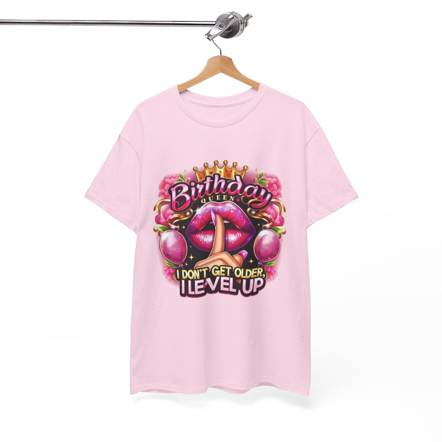 Birthday Level Up Tee, Unisex Heavy Cotton Shirt, Fun Birthday Gift, Retro Gaming Shirt, Celebrate Aging, Quirky Party Attire