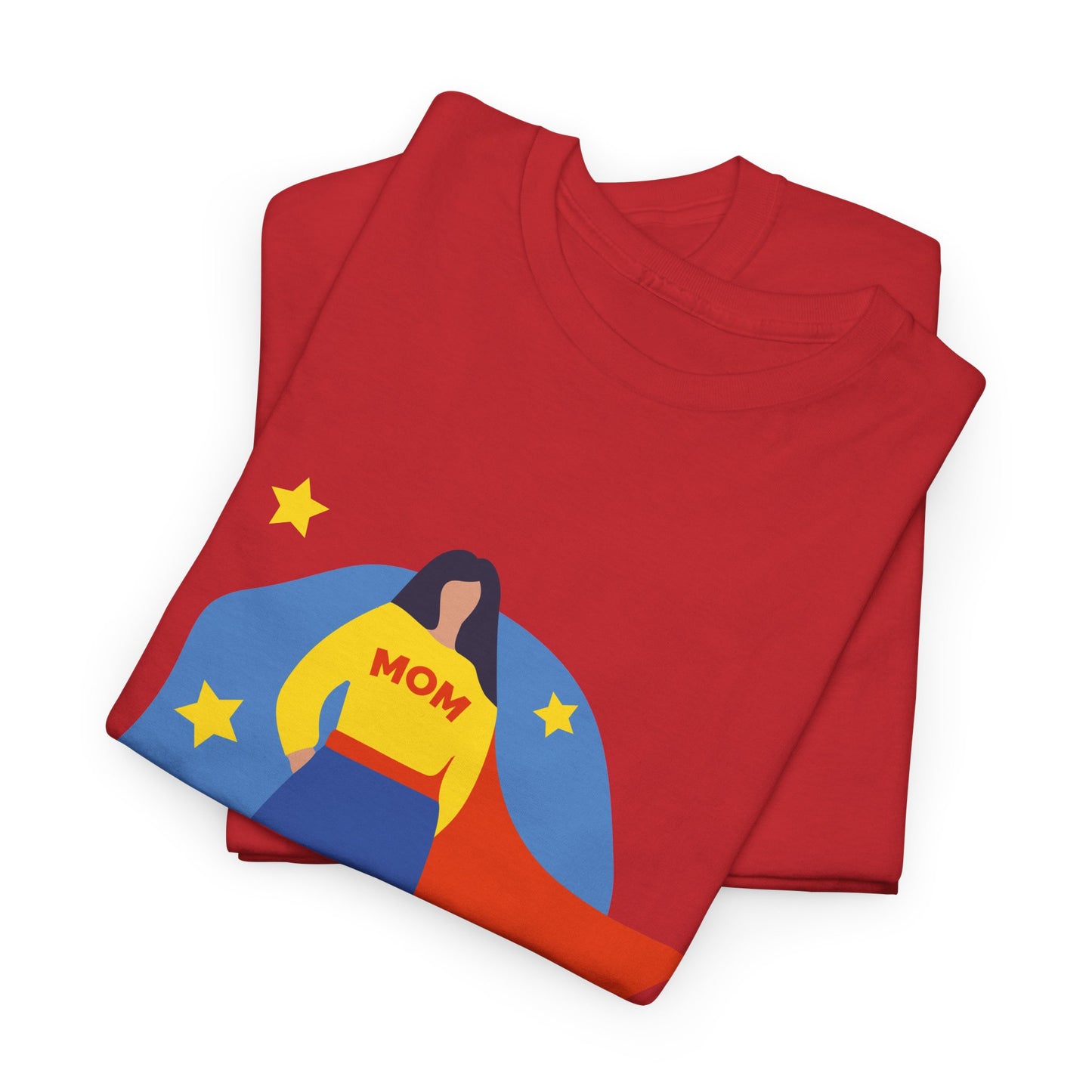 Super Mom Unisex Heavy Cotton Tee, Gift for Moms, Mother's Day Tee, Family Gathering Shirt, Casual Wear, Fun Graphic T-Shirt