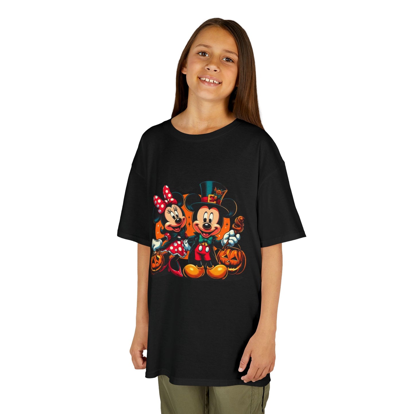 Mickey & Minnie Halloween Kids Tee, Spooky T-Shirt, Pumpkin Costume Top, Trick or Treat Shirt, Fun Kids Halloween Apparel