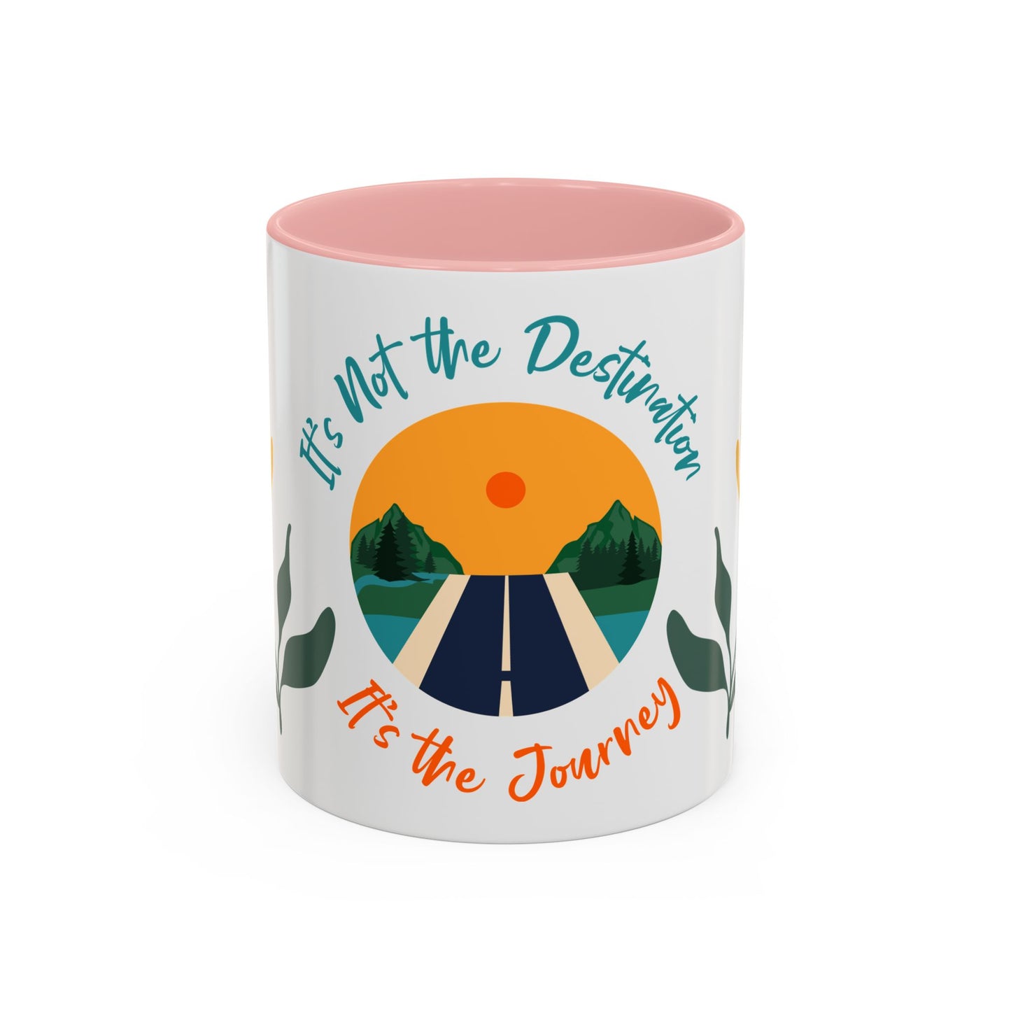 Journey Coffee Mug - Inspirational Accent Mug for Travelers, Road Trip Gift, Motivational Drinkware, Adventure Mug, Nature Coffee Cup