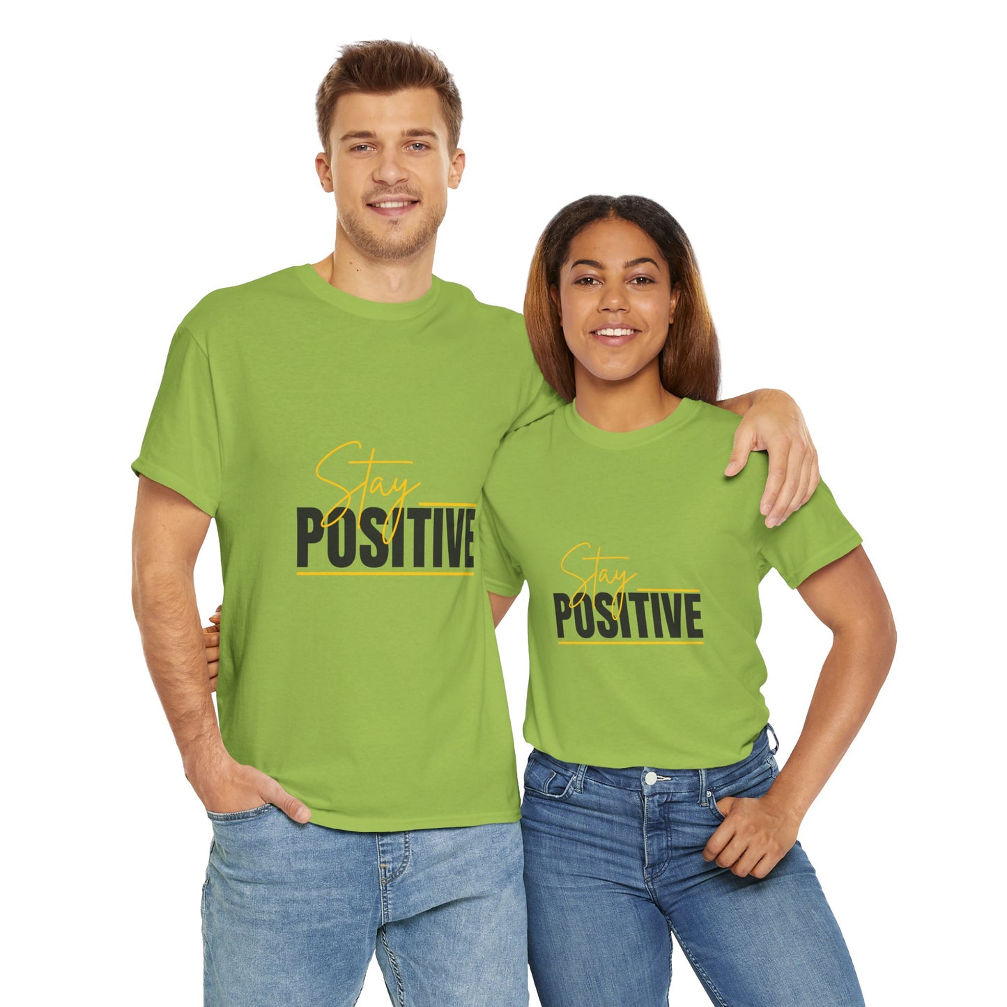 Stay Positive Unisex Tee, Motivational T-Shirt, Inspirational Apparel, Gift for Friends, Positive Vibes Shirt