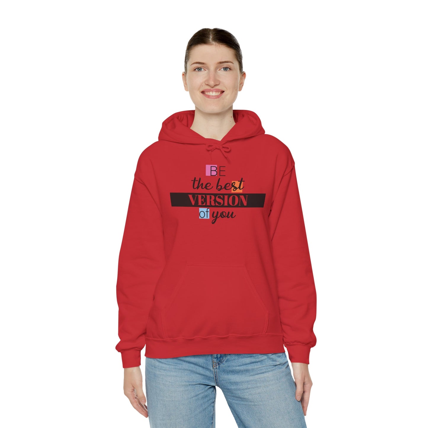 "Be the Best Version of You" Unisex Hoodie, Motivational Sweatshirt, Inspirational Gift, Cozy Fashion, Self-Improvement Apparel