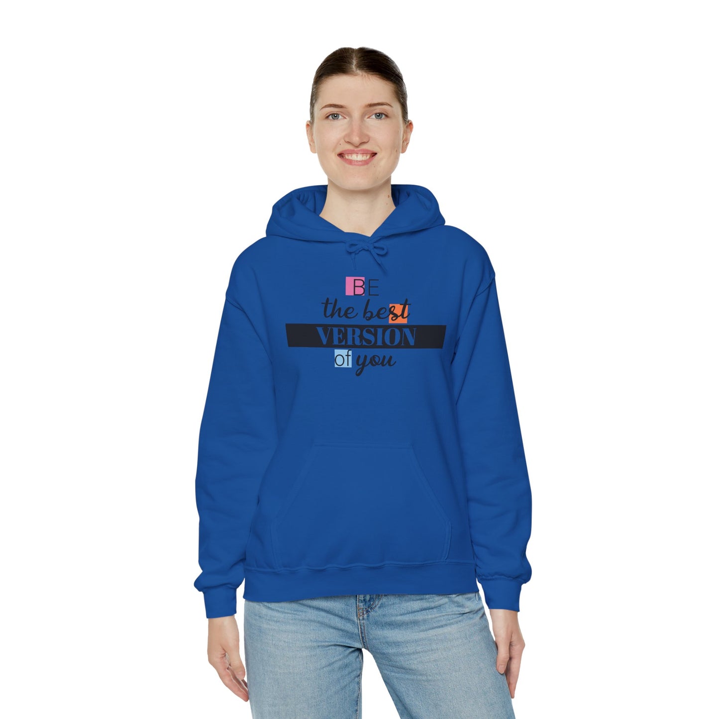 "Be the Best Version of You" Unisex Hoodie, Motivational Sweatshirt, Inspirational Gift, Cozy Fashion, Self-Improvement Apparel