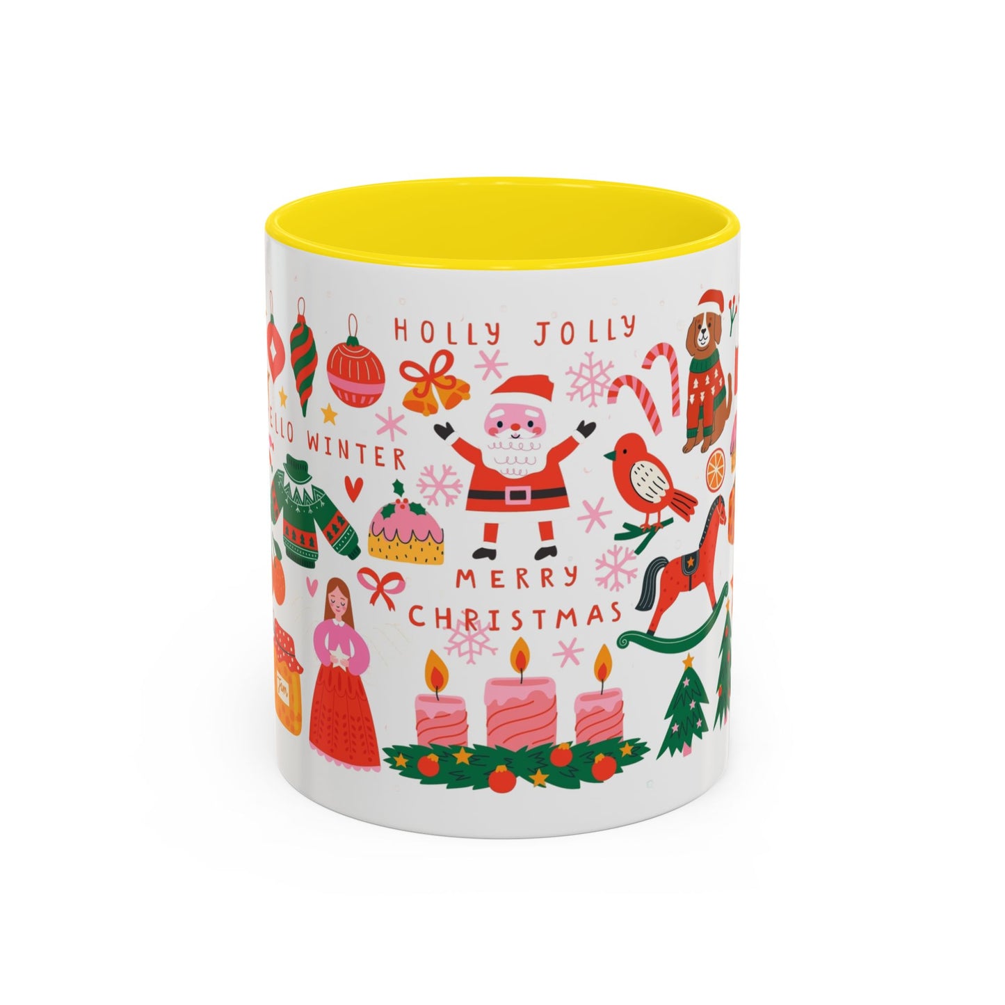 Festive Holiday Coffee Mug, Merry Christmas Mug, Winter Drinkware, Cute Santa Cup, Gift for Coffee Lovers, Holiday Decor
