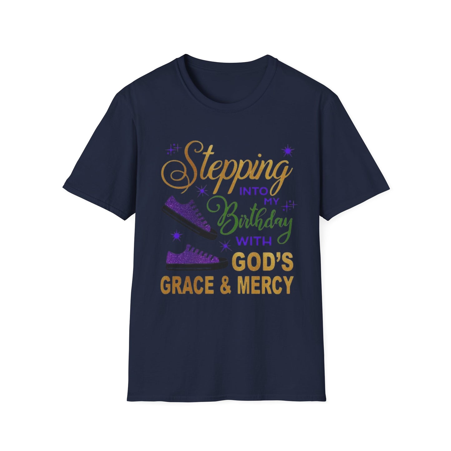 Birthday Celebration T-Shirt, Birthday Gift, God’s Grace Tee, Unisex Softstyle Shirt, Faith-Based Apparel, Comfortable Casual Wear