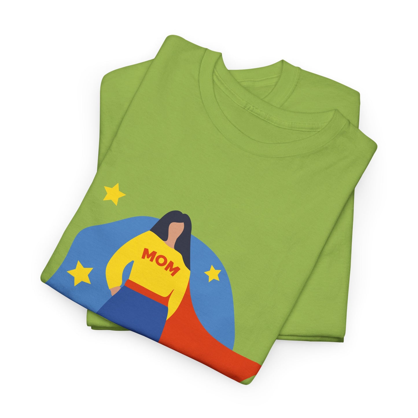 Super Mom Unisex Heavy Cotton Tee, Gift for Moms, Mother's Day Tee, Family Gathering Shirt, Casual Wear, Fun Graphic T-Shirt