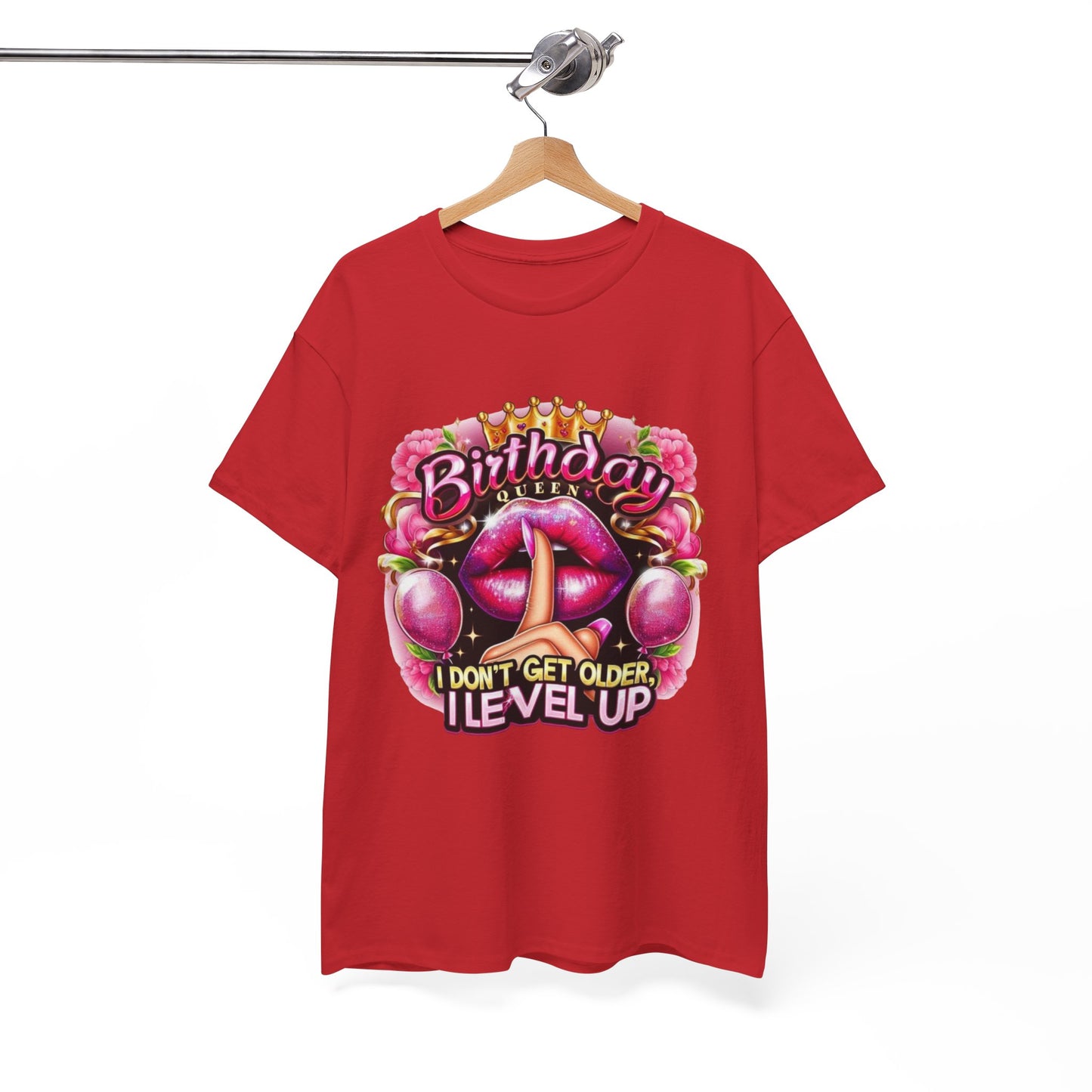 Birthday Level Up Tee, Unisex Heavy Cotton Shirt, Fun Birthday Gift, Retro Gaming Shirt, Celebrate Aging, Quirky Party Attire