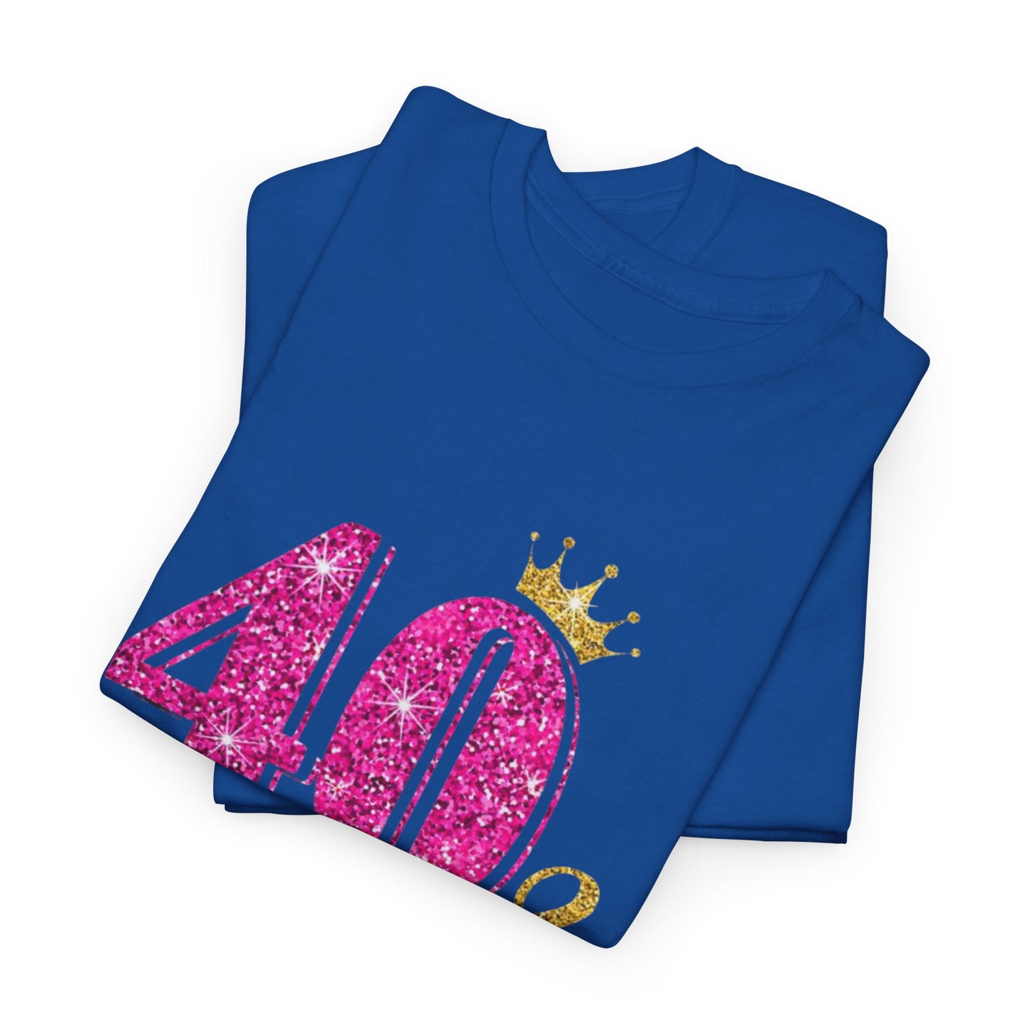 40 & Fabulous Unisex Heavy Cotton Tee | Birthday Gift, Celebration Shirt, Trendy Top, Party Wear, Fashionable Tee