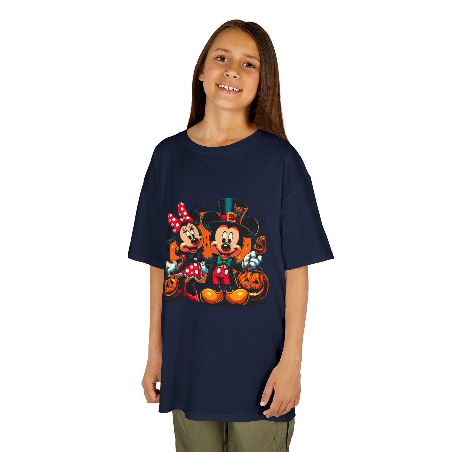 Mickey & Minnie Halloween Kids Tee, Spooky T-Shirt, Pumpkin Costume Top, Trick or Treat Shirt, Fun Kids Halloween Apparel