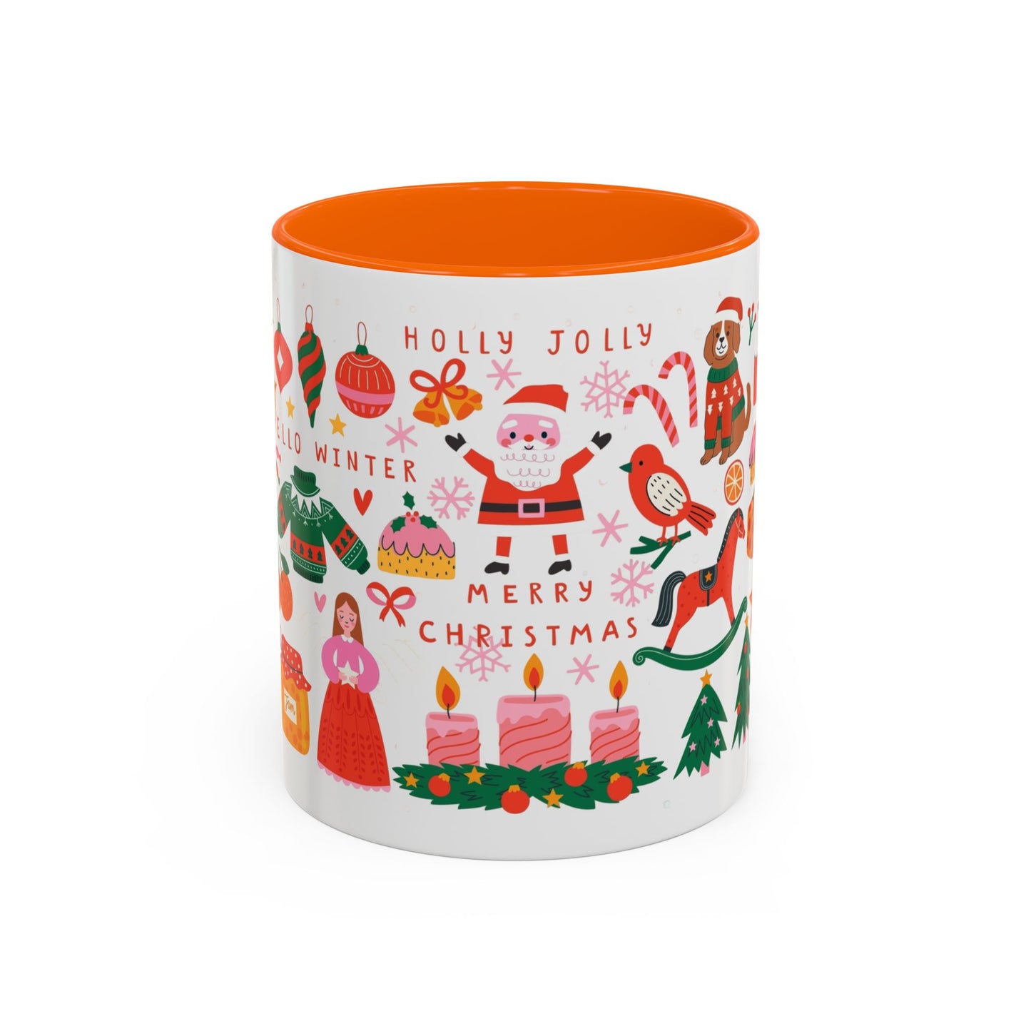Festive Holiday Coffee Mug, Merry Christmas Mug, Winter Drinkware, Cute Santa Cup, Gift for Coffee Lovers, Holiday Decor