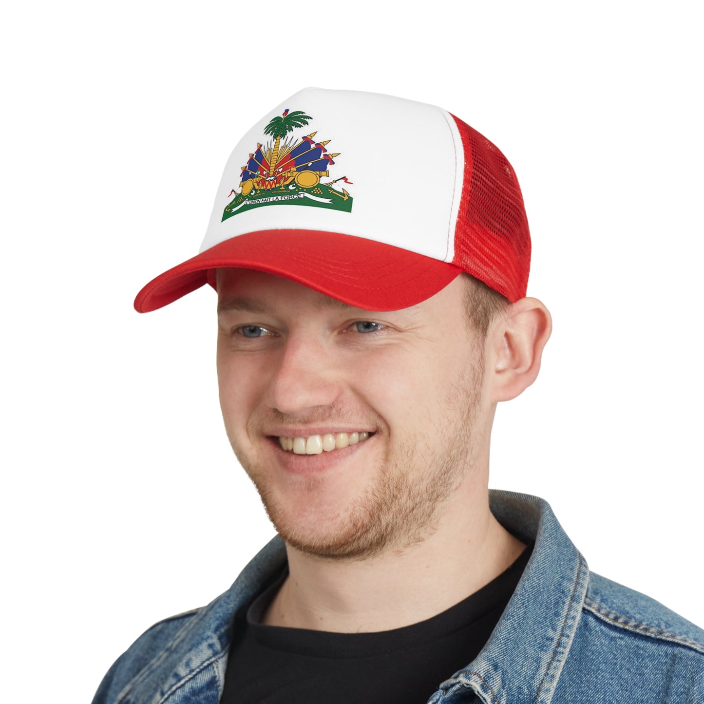 Haitian Flag Mesh Cap, Trucker Hat, Patriotic Hat, Summer Accessory, Festival Wear, Gift for Her/Him, Sports Cap