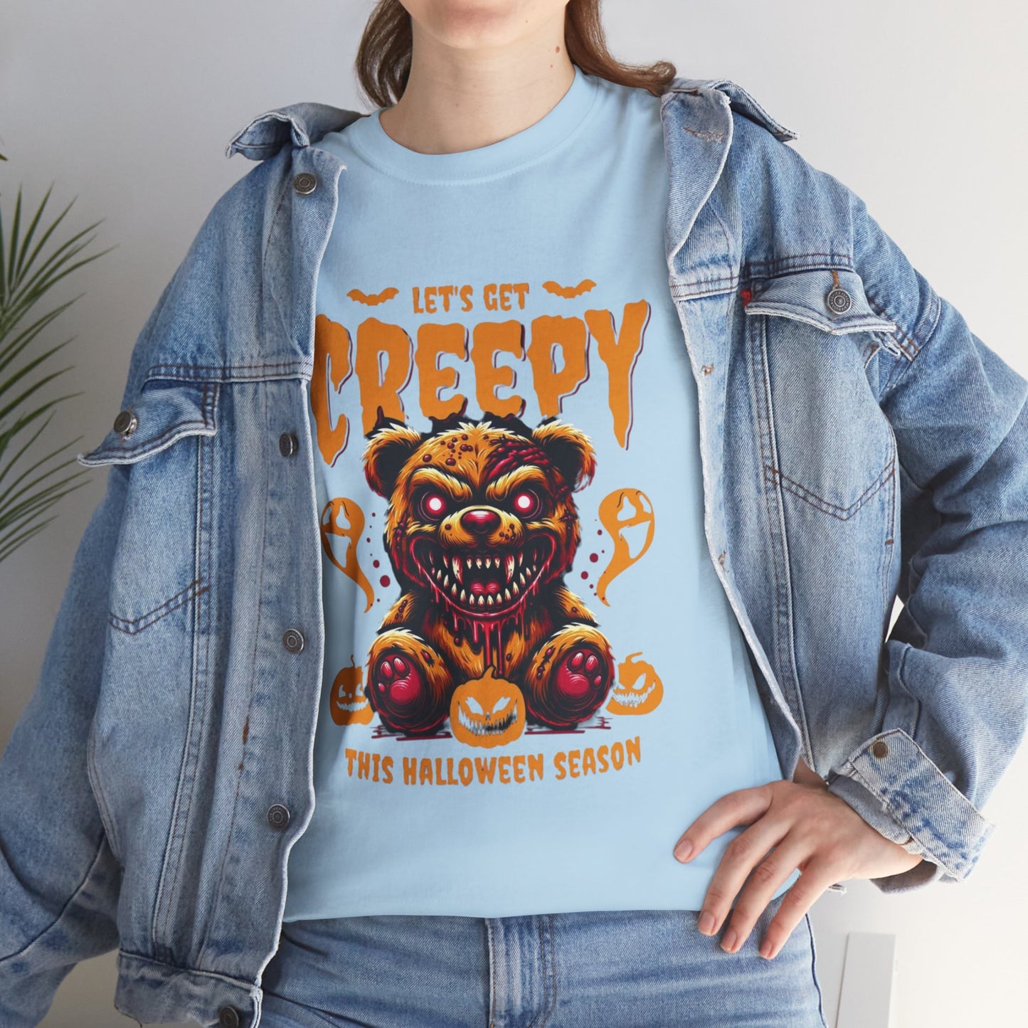 Halloween Creepy Tee, Unisex Halloween T-Shirt, Spooky Graphic Shirt, Fall Fashion, Fun Halloween Outfit, Trick or Treat Tee