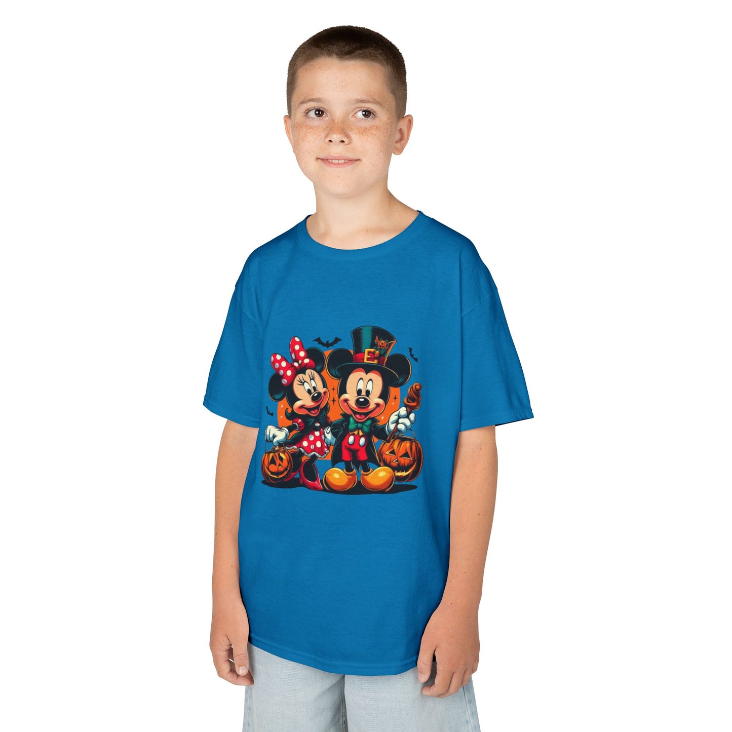 Mickey & Minnie Halloween Kids Tee, Spooky T-Shirt, Pumpkin Costume Top, Trick or Treat Shirt, Fun Kids Halloween Apparel