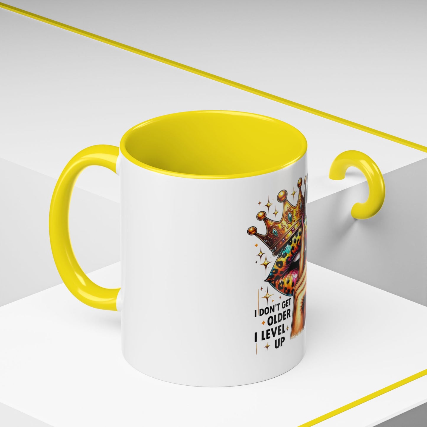Birthday Queen Accent Coffee Mug - Celebrate Birthdays, Gift for Her, Funny Mug, Queen Birthday Mug, Unique Coffee Cup