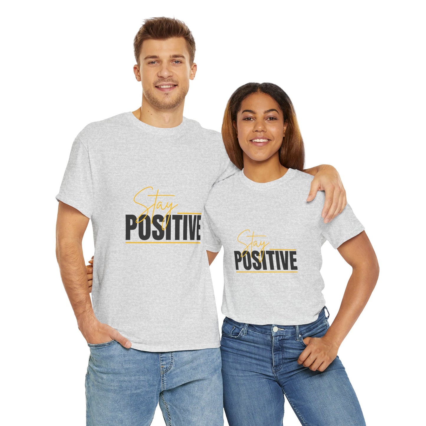 Stay Positive Unisex Tee, Motivational T-Shirt, Inspirational Apparel, Gift for Friends, Positive Vibes Shirt