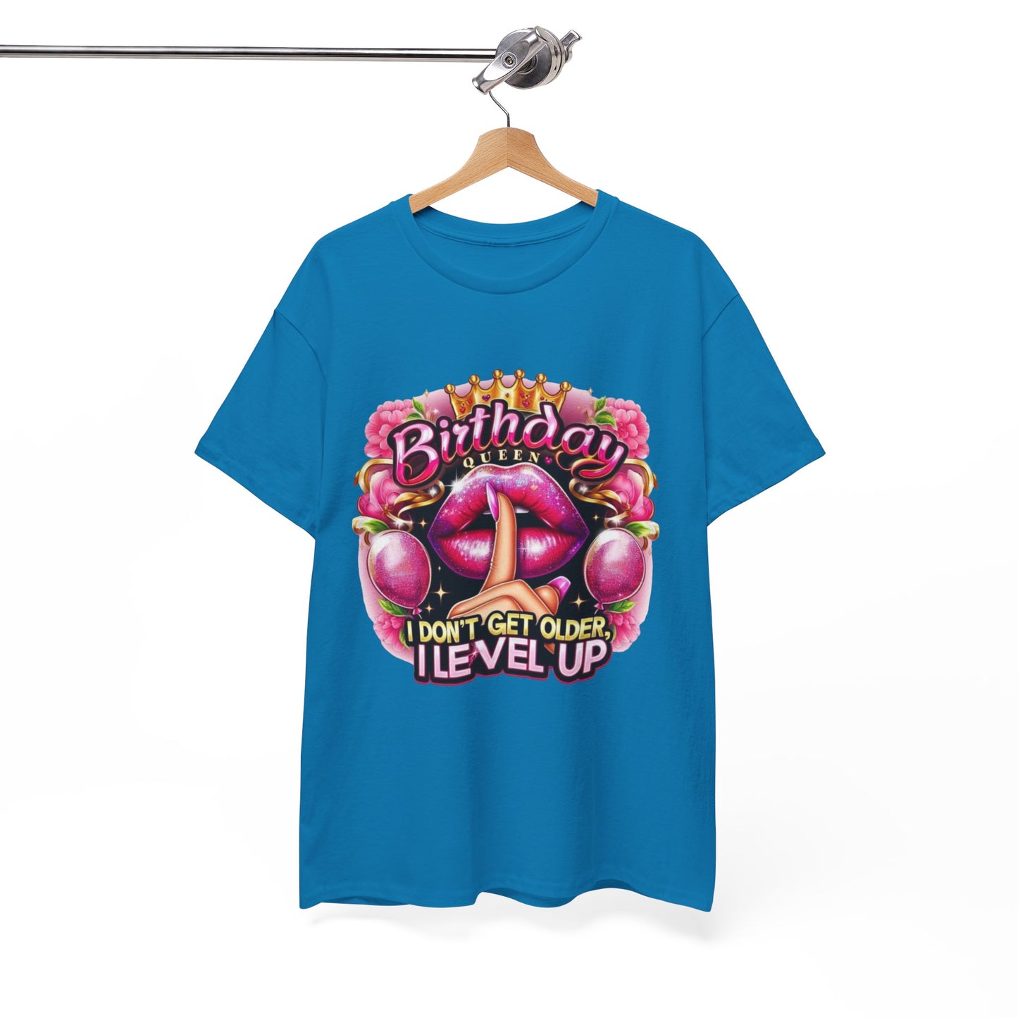 Birthday Level Up Tee, Unisex Heavy Cotton Shirt, Fun Birthday Gift, Retro Gaming Shirt, Celebrate Aging, Quirky Party Attire