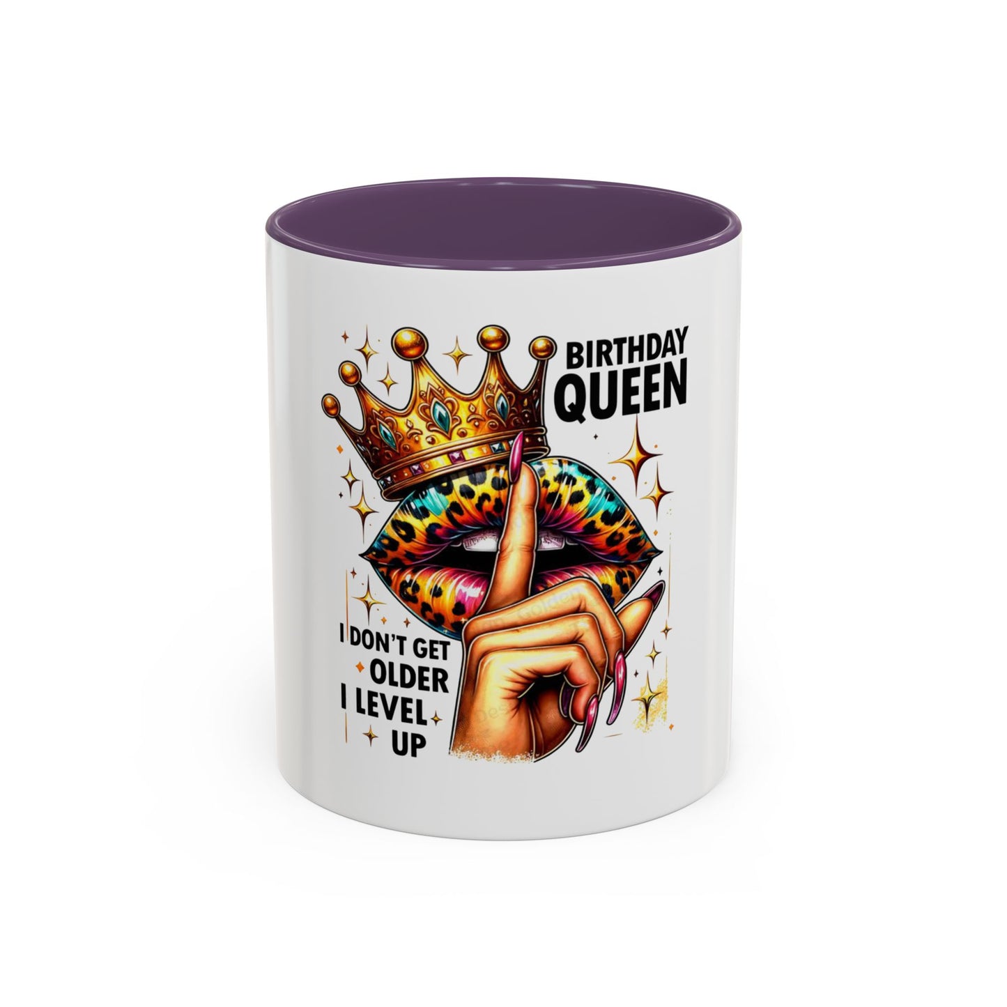 Birthday Queen Accent Coffee Mug - Celebrate Birthdays, Gift for Her, Funny Mug, Queen Birthday Mug, Unique Coffee Cup