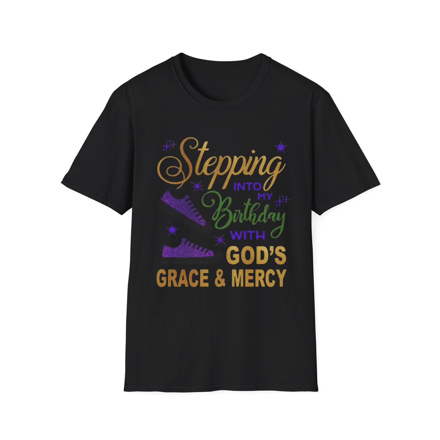 Birthday Celebration T-Shirt, Birthday Gift, God’s Grace Tee, Unisex Softstyle Shirt, Faith-Based Apparel, Comfortable Casual Wear