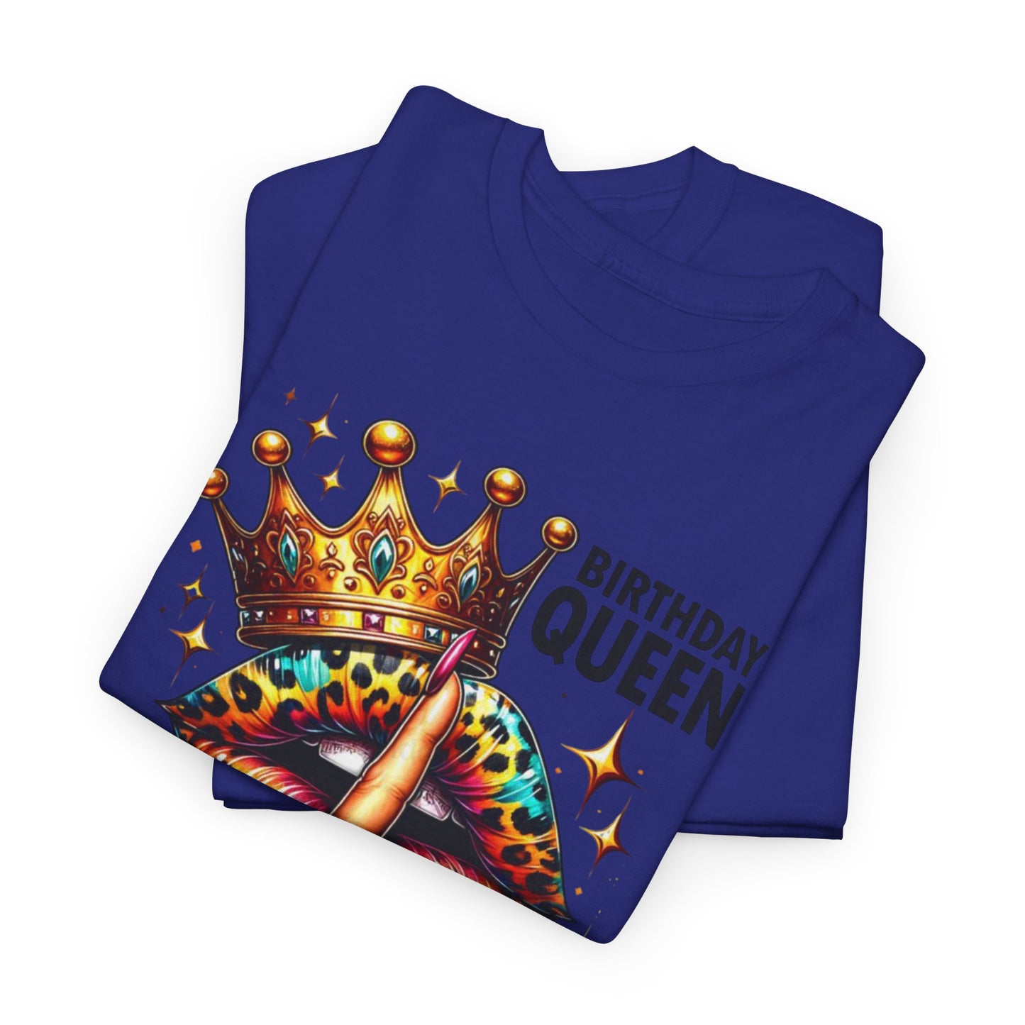 Unisex Heavy Cotton Tee, "Birthday Queen I don't get older I level up".