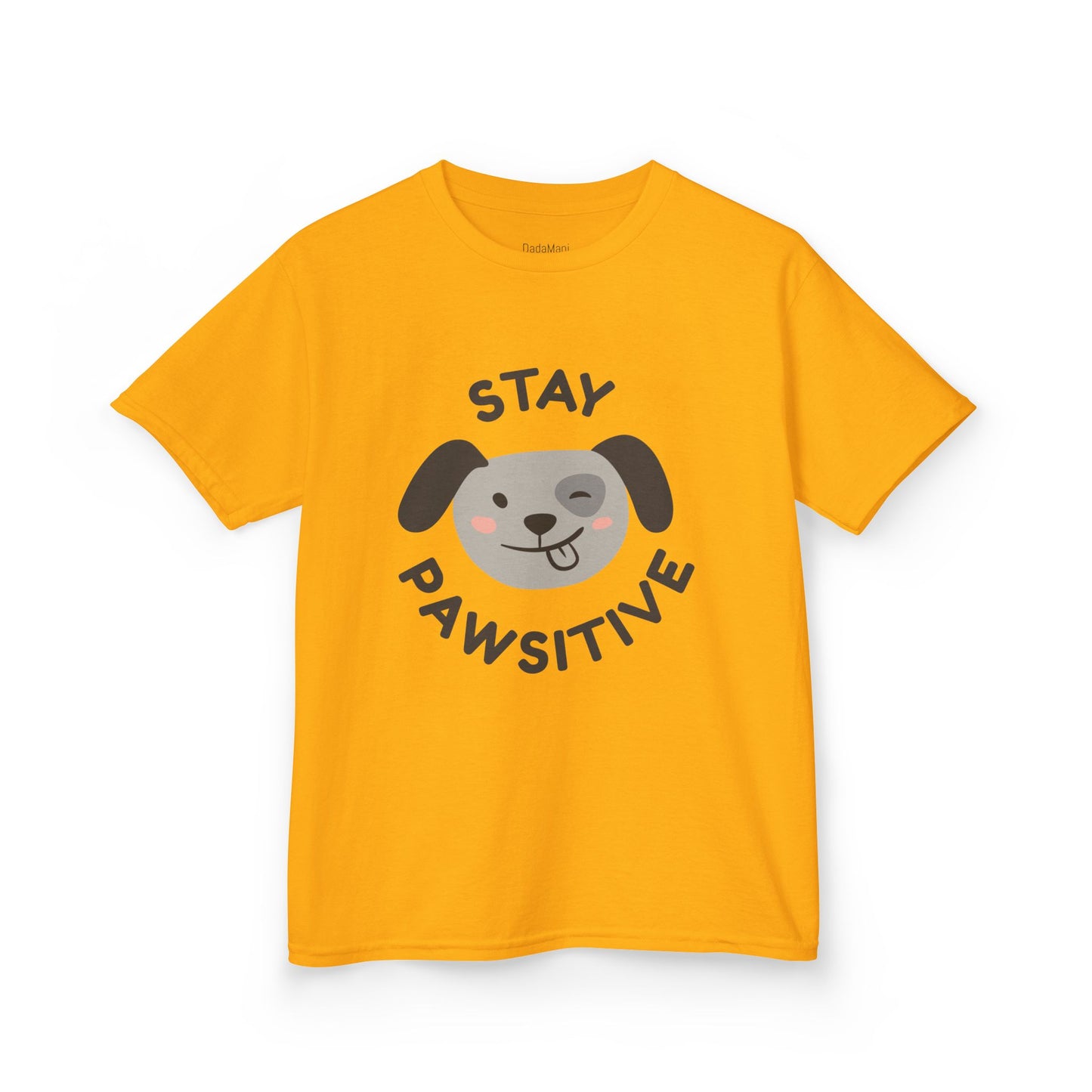 Kids Stay Pawsitive Tee, Fun Kids T-Shirt, Gift for Animal Lovers, Positive Message Tee, Birthday Gift for Kids, Dog Lover Apparel