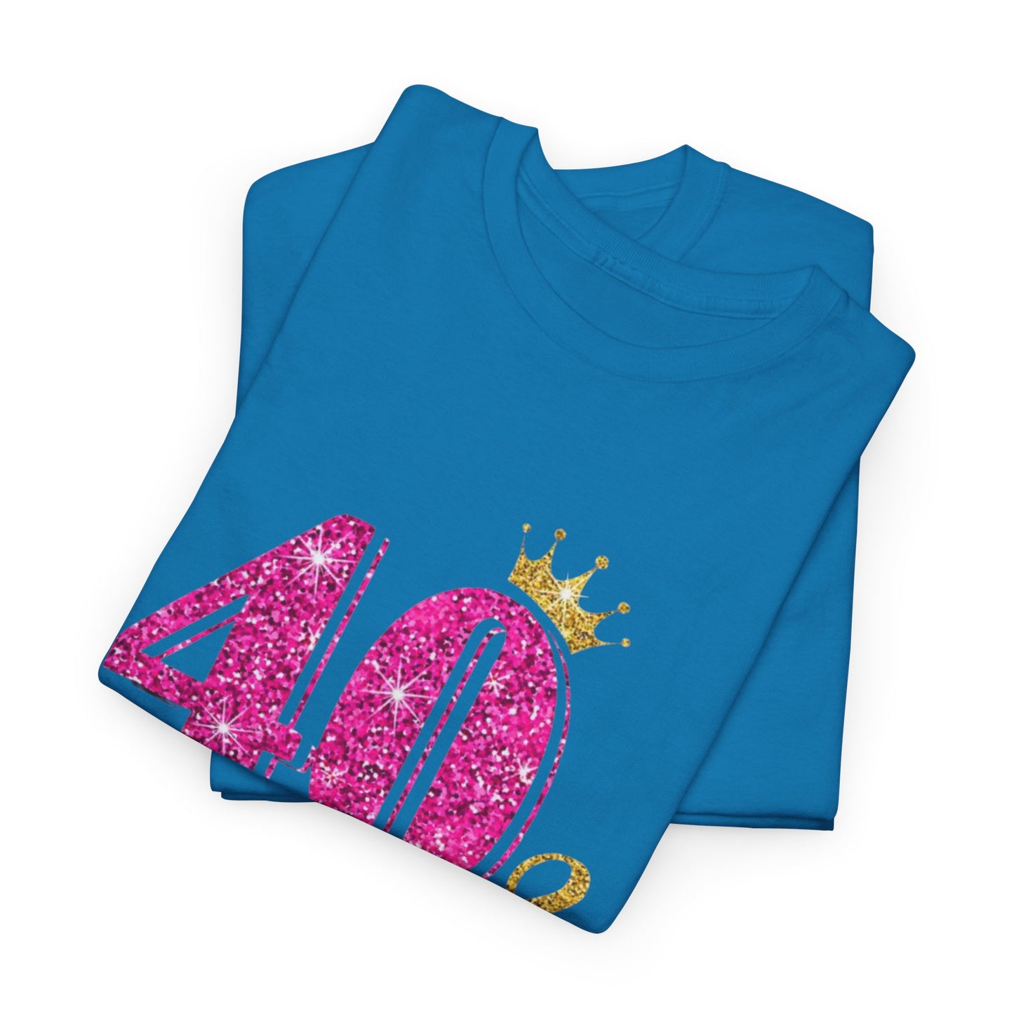 40 & Fabulous Unisex Heavy Cotton Tee | Birthday Gift, Celebration Shirt, Trendy Top, Party Wear, Fashionable Tee