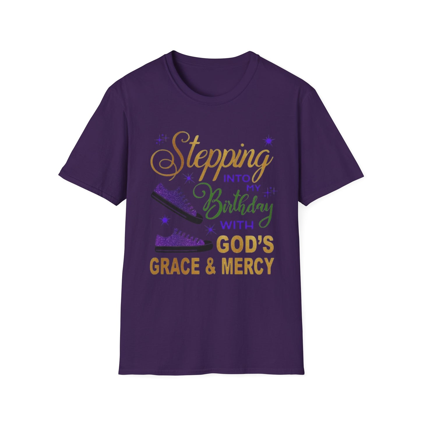 Birthday Celebration T-Shirt, Birthday Gift, God’s Grace Tee, Unisex Softstyle Shirt, Faith-Based Apparel, Comfortable Casual Wear