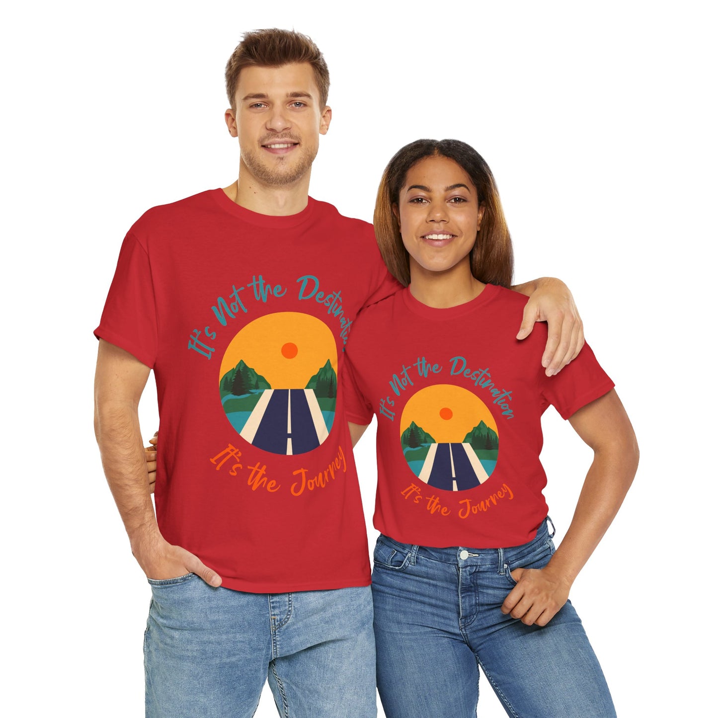 Journey-Themed Unisex Cotton Tee, Travel Shirt, Adventure Clothing, Gift for Travelers, Inspirational Tee, Road Trip Shirt