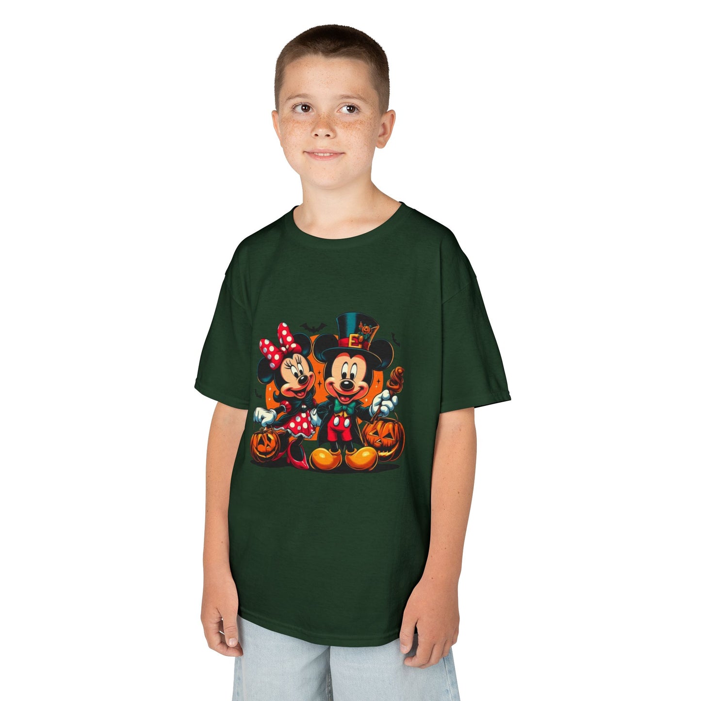 Mickey & Minnie Halloween Kids Tee, Spooky T-Shirt, Pumpkin Costume Top, Trick or Treat Shirt, Fun Kids Halloween Apparel