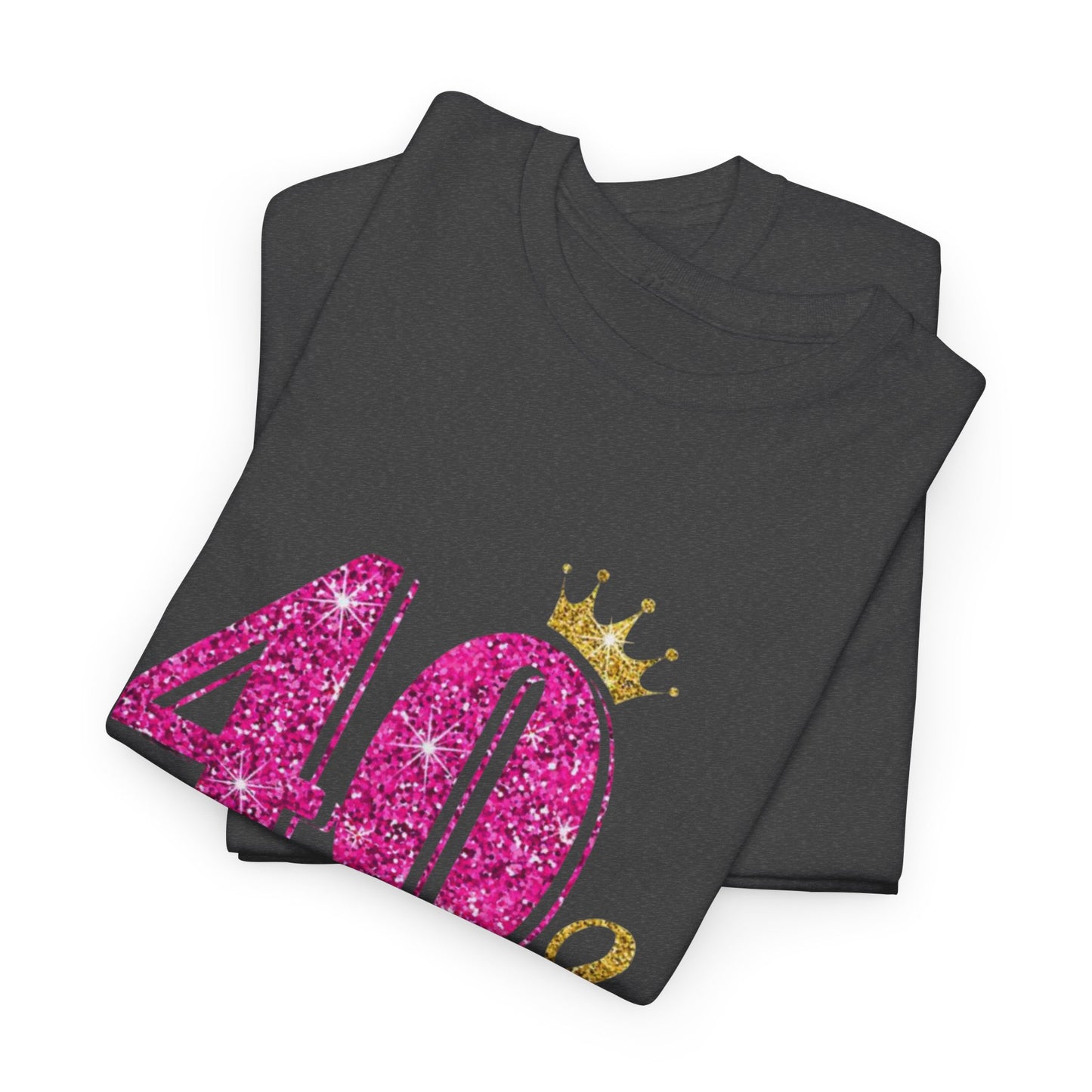 40 & Fabulous Unisex Heavy Cotton Tee | Birthday Gift, Celebration Shirt, Trendy Top, Party Wear, Fashionable Tee