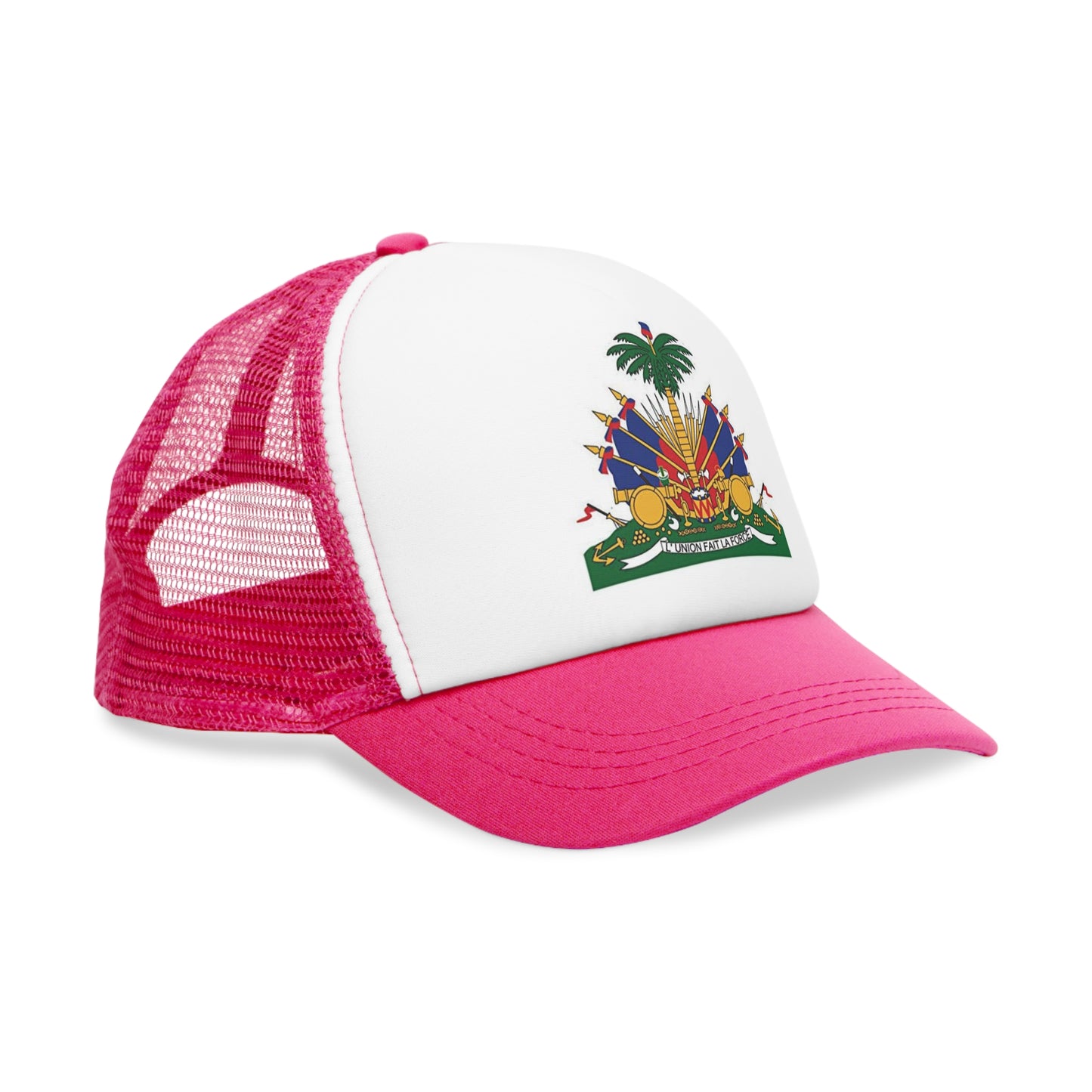 Haitian Flag Mesh Cap, Trucker Hat, Patriotic Hat, Summer Accessory, Festival Wear, Gift for Her/Him, Sports Cap