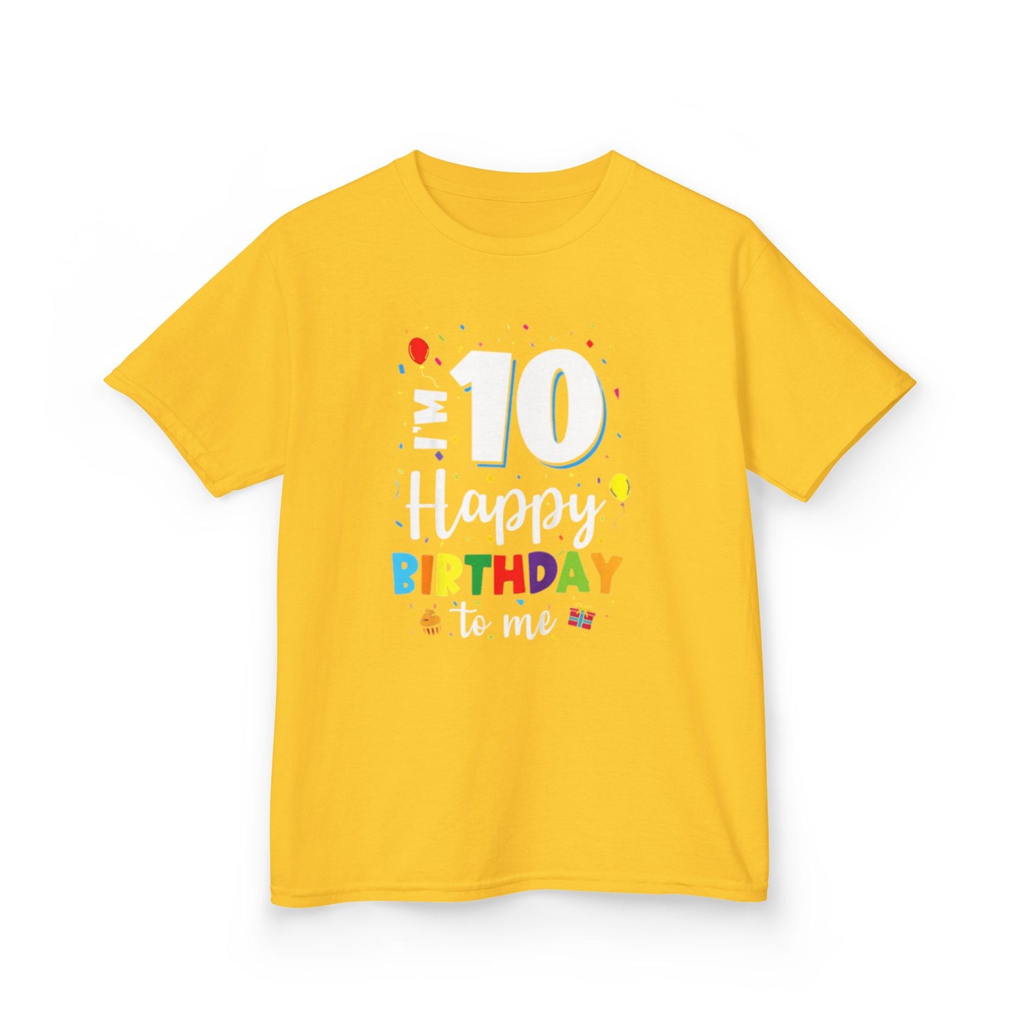Kids Birthday Tee, Fun Birthday Shirt for Kids, 10th Birthday Party Gift, Colorful Celebration Top, Playful Kidswear