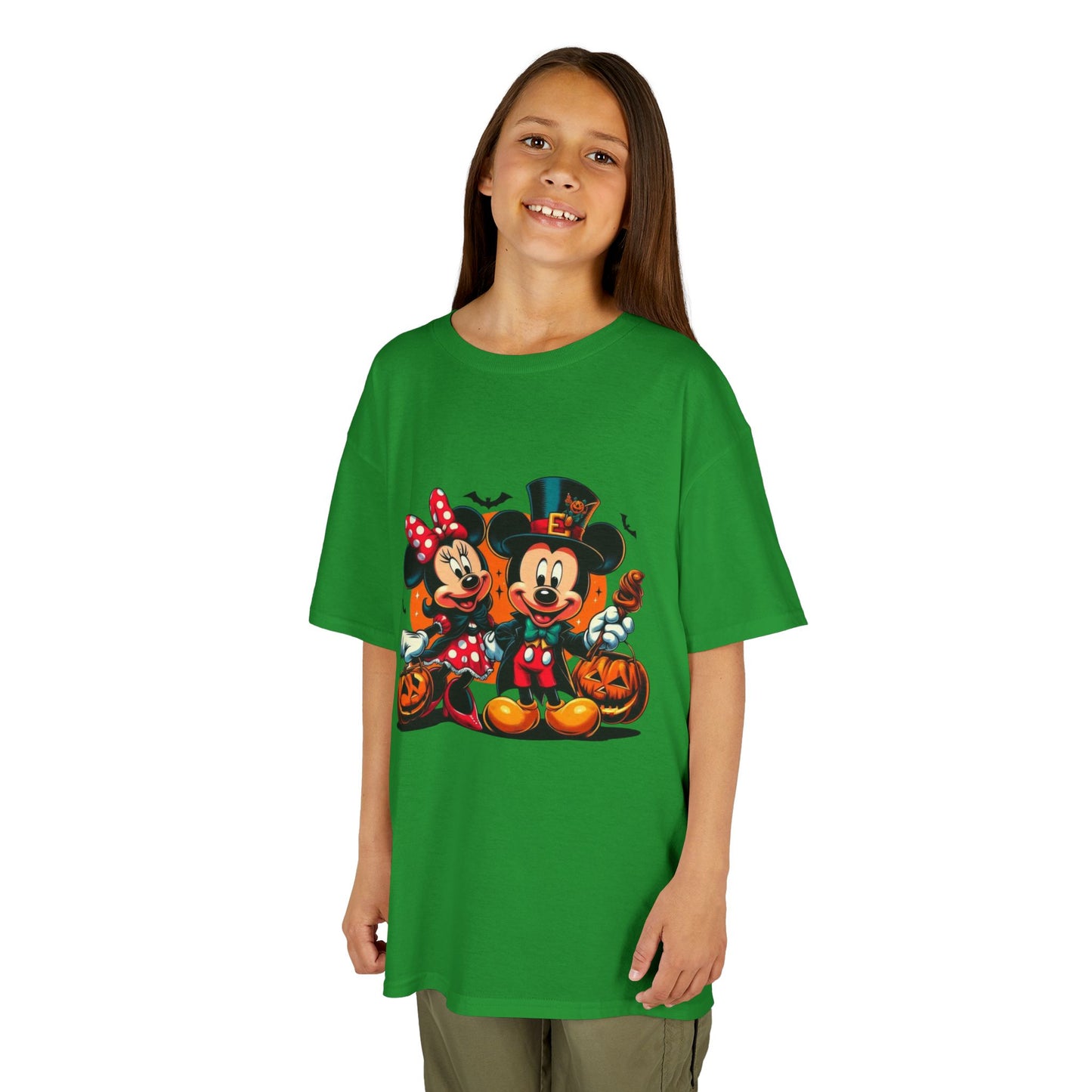 Mickey & Minnie Halloween Kids Tee, Spooky T-Shirt, Pumpkin Costume Top, Trick or Treat Shirt, Fun Kids Halloween Apparel