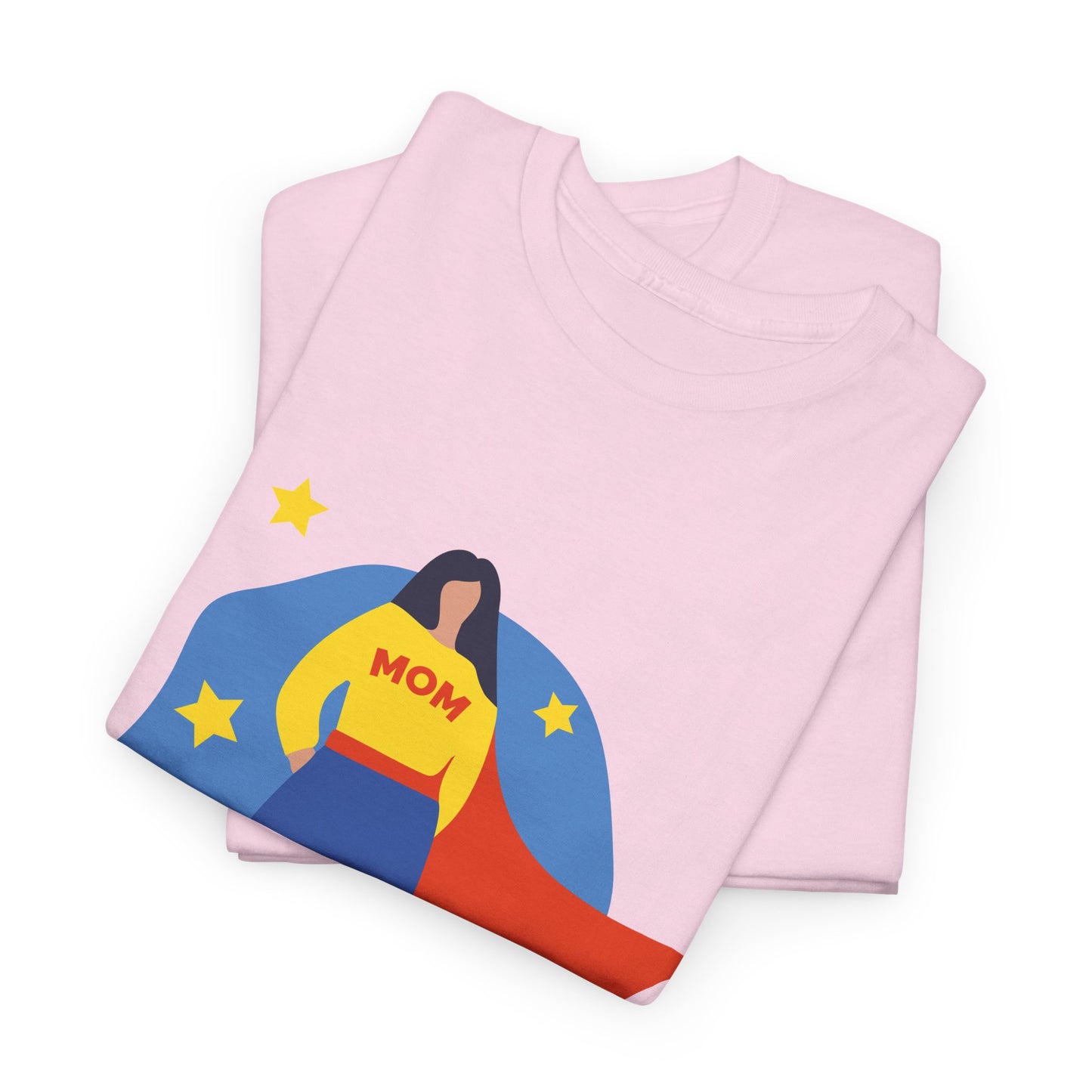 Super Mom Unisex Heavy Cotton Tee, Gift for Moms, Mother's Day Tee, Family Gathering Shirt, Casual Wear, Fun Graphic T-Shirt