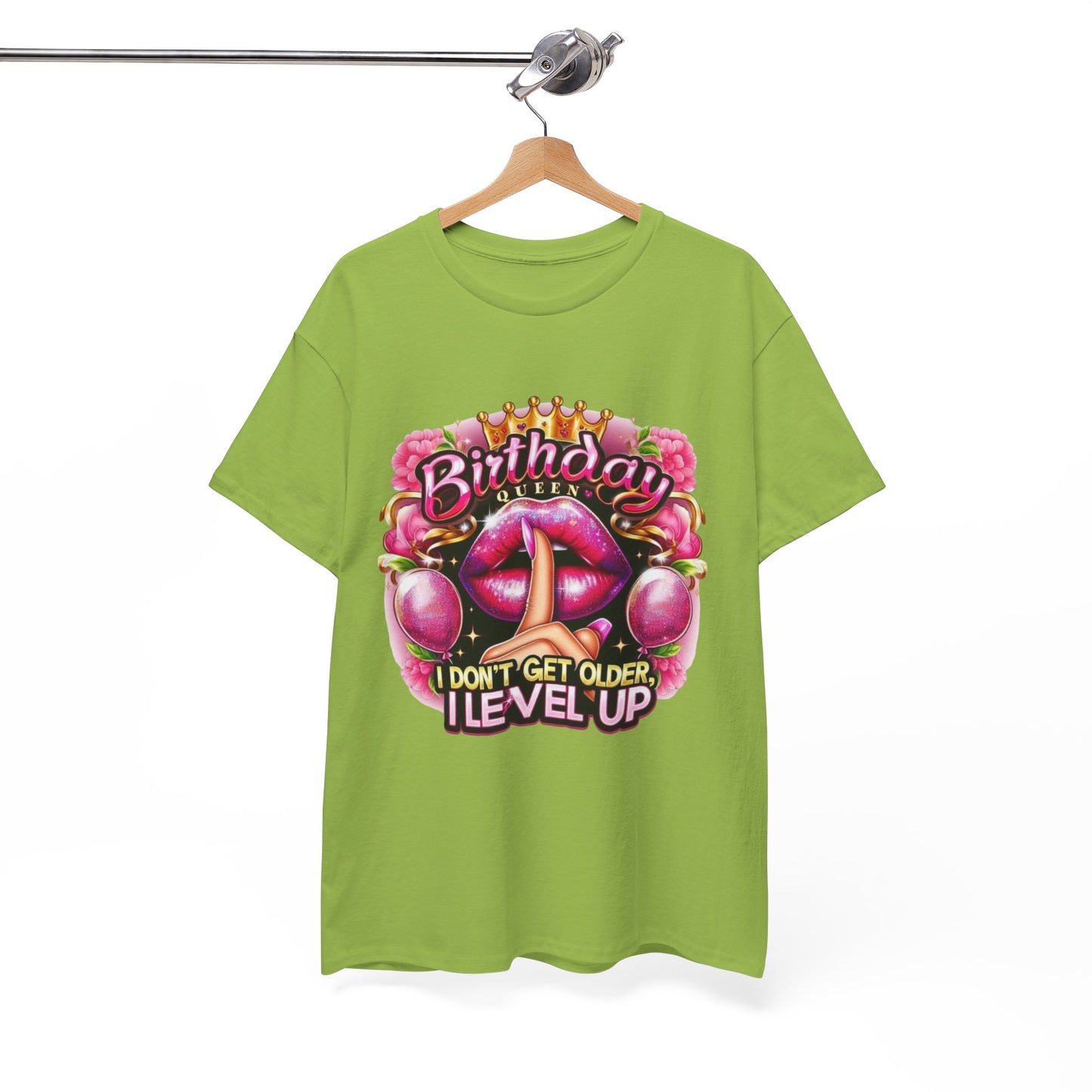 Birthday Level Up Tee, Unisex Heavy Cotton Shirt, Fun Birthday Gift, Retro Gaming Shirt, Celebrate Aging, Quirky Party Attire