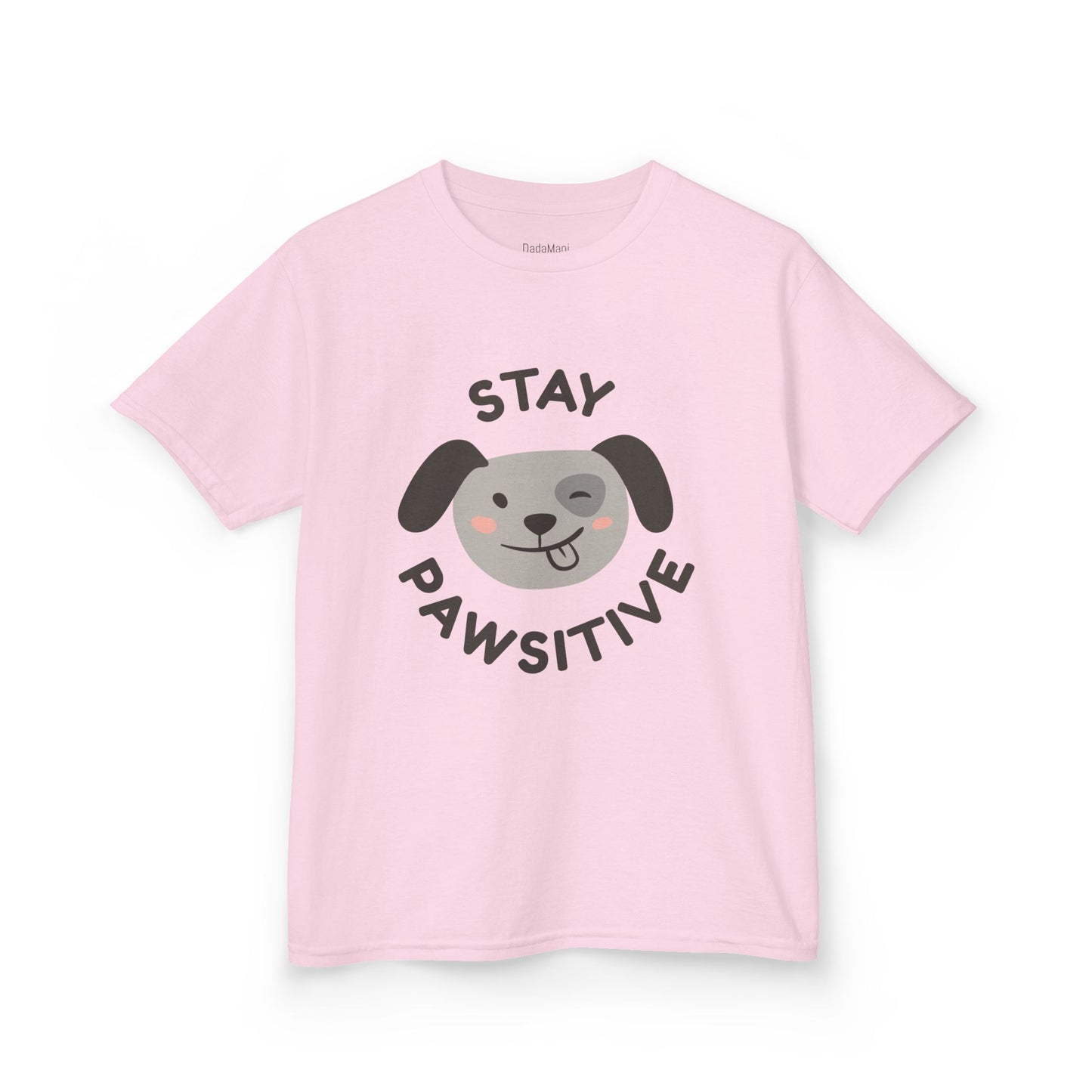 Kids Stay Pawsitive Tee, Fun Kids T-Shirt, Gift for Animal Lovers, Positive Message Tee, Birthday Gift for Kids, Dog Lover Apparel