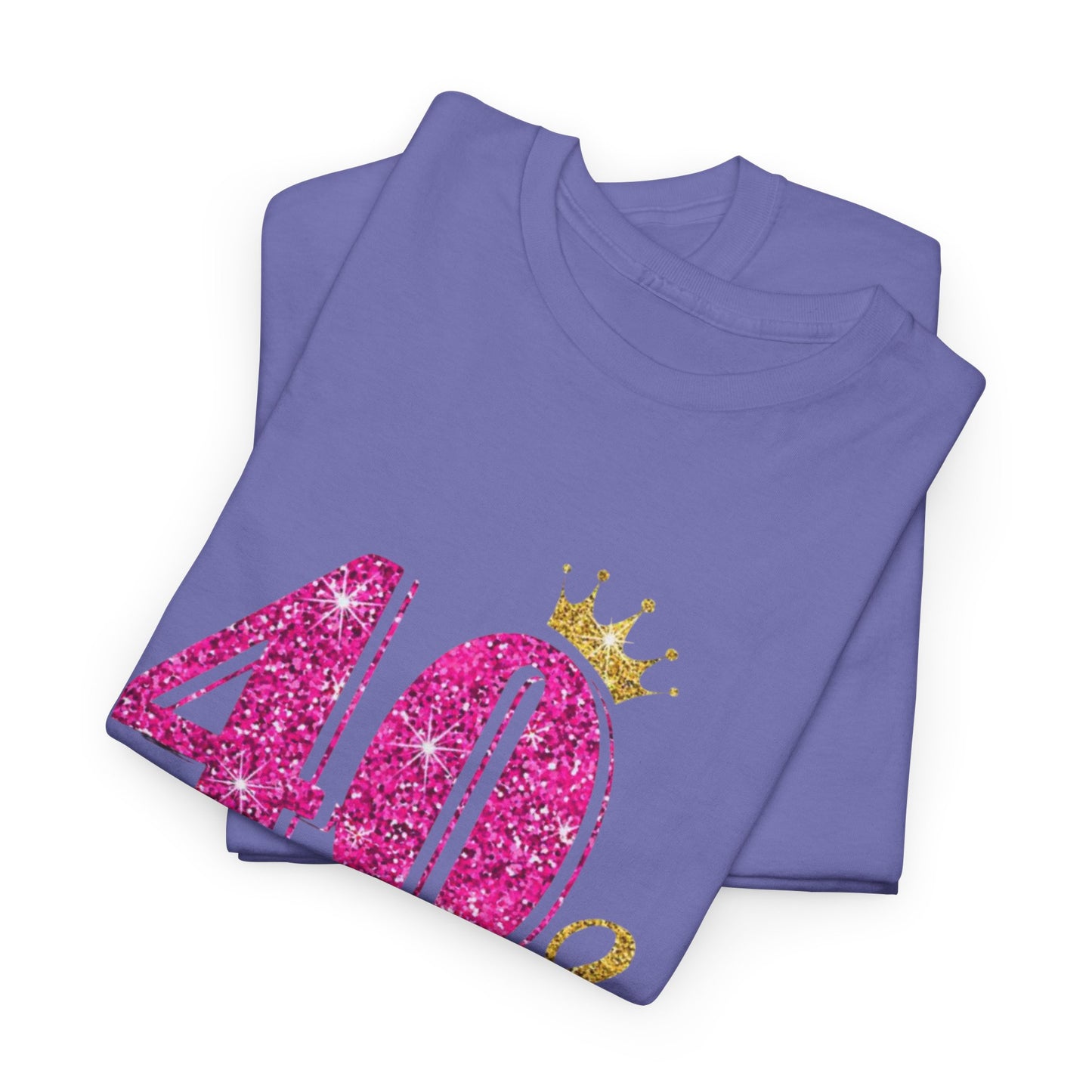40 & Fabulous Unisex Heavy Cotton Tee | Birthday Gift, Celebration Shirt, Trendy Top, Party Wear, Fashionable Tee