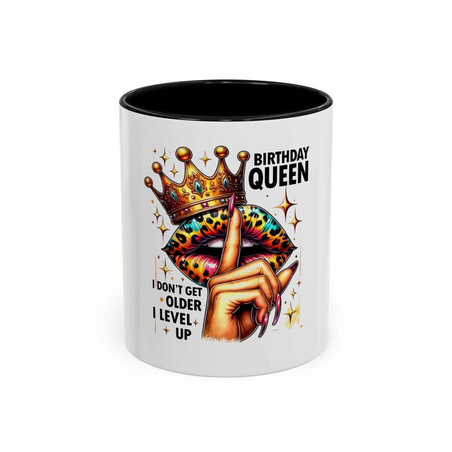 Birthday Queen Accent Coffee Mug - Celebrate Birthdays, Gift for Her, Funny Mug, Queen Birthday Mug, Unique Coffee Cup