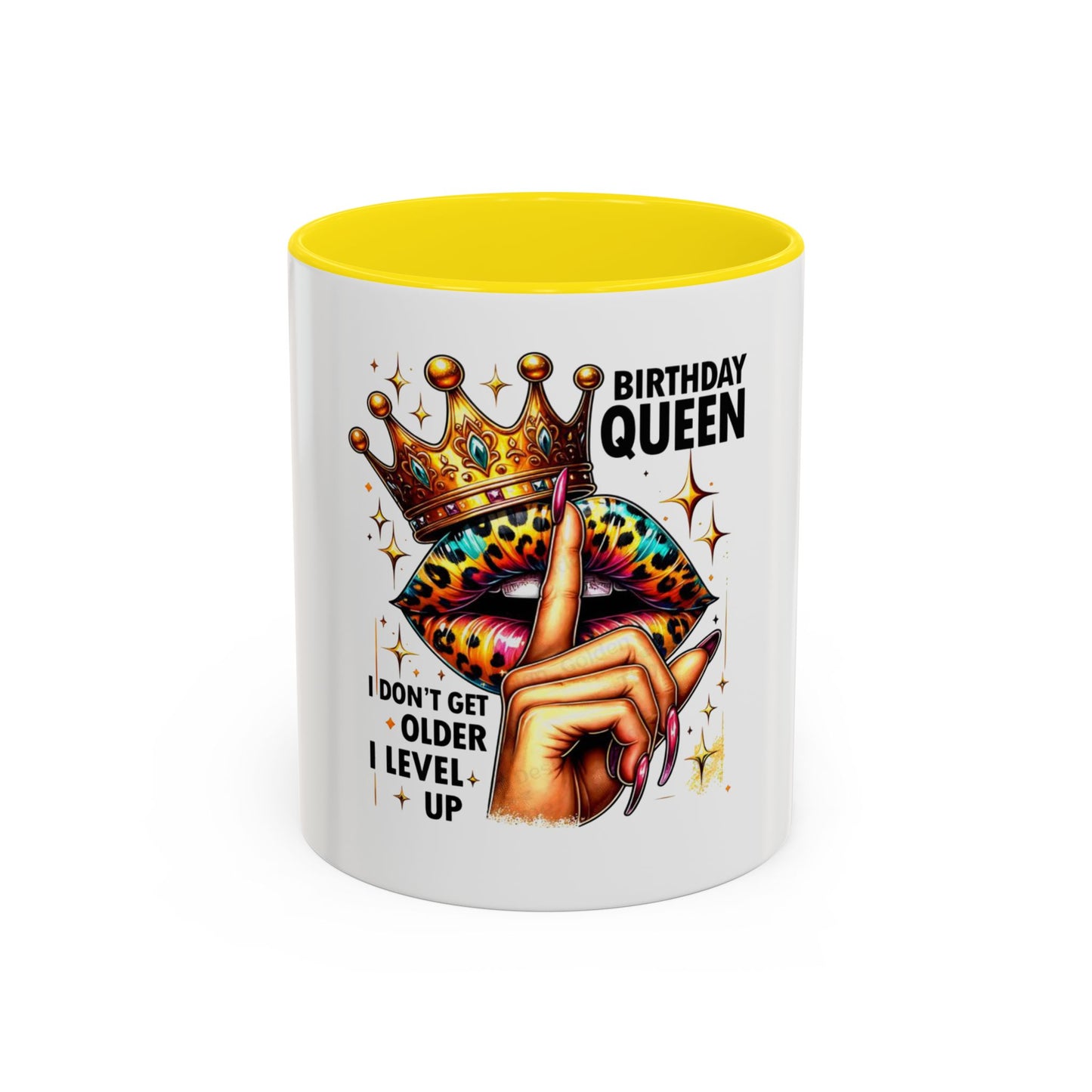 Birthday Queen Accent Coffee Mug - Celebrate Birthdays, Gift for Her, Funny Mug, Queen Birthday Mug, Unique Coffee Cup