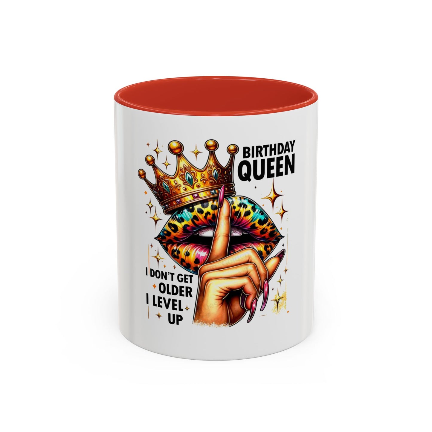 Birthday Queen Accent Coffee Mug - Celebrate Birthdays, Gift for Her, Funny Mug, Queen Birthday Mug, Unique Coffee Cup