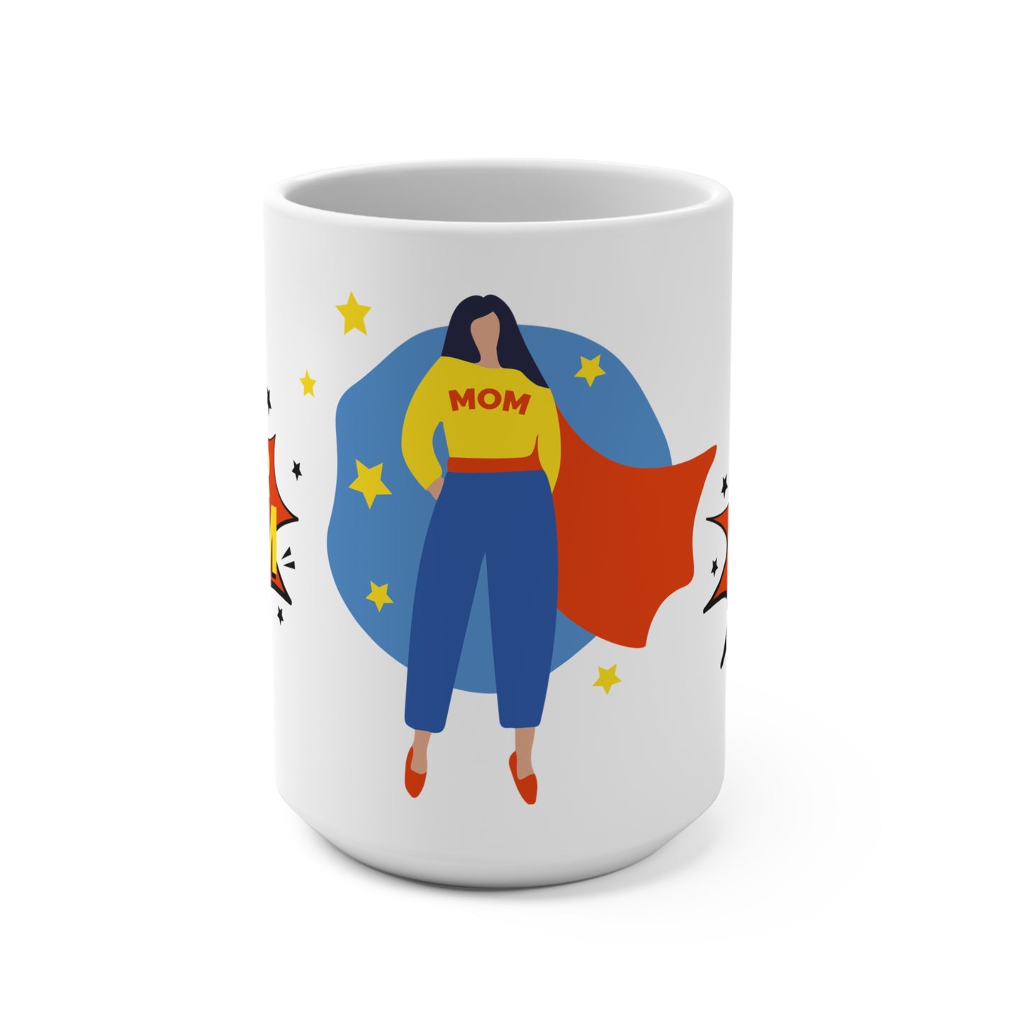 Super Mom Mug - 15oz, Gift for Mom, Mother's Day, Inspirational, Coffee Mug, Hero Mom Design, Unique Beverage Cup