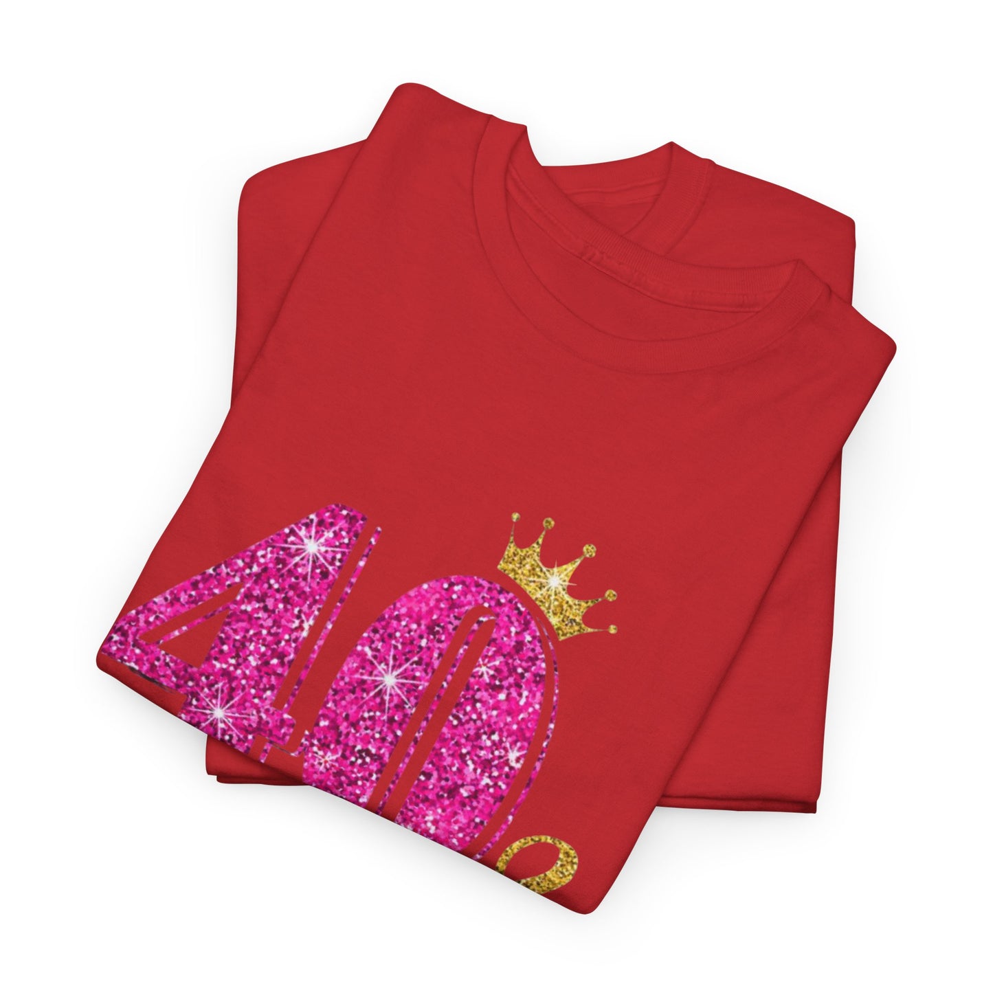 40 & Fabulous Unisex Heavy Cotton Tee | Birthday Gift, Celebration Shirt, Trendy Top, Party Wear, Fashionable Tee