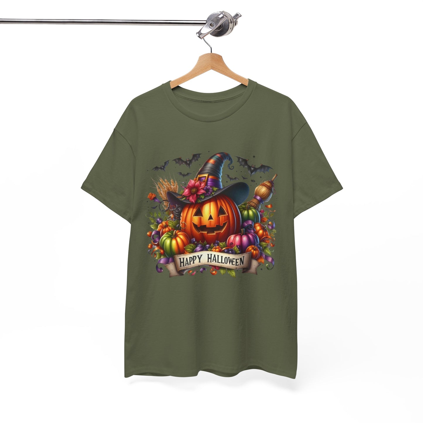 Happy Halloween Unisex Tee, Cozy Halloween Shirt, Pumpkin Graphic Tee, Fall Fashion, Casual Halloween Apparel, Gifts for Halloween Lovers