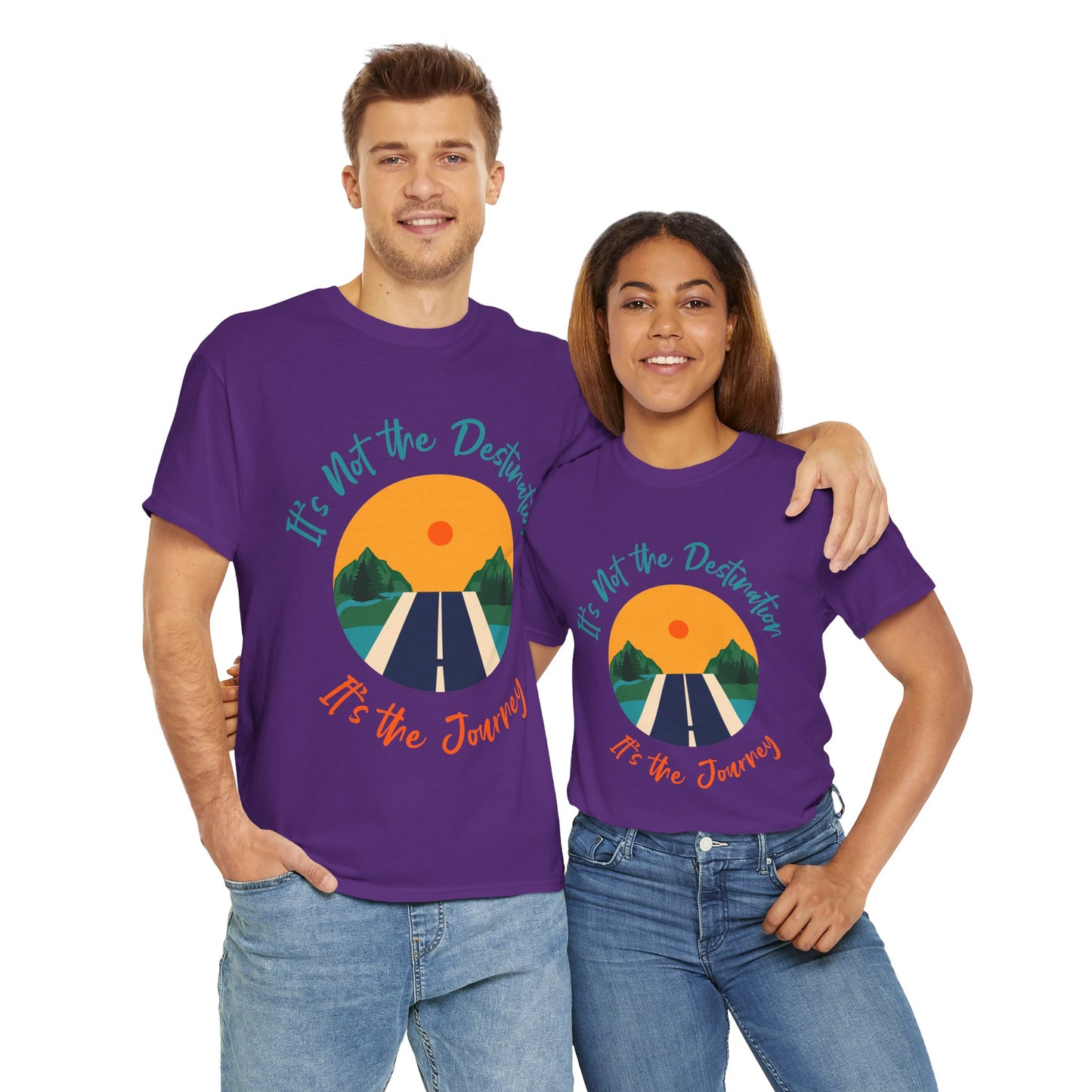 Journey-Themed Unisex Cotton Tee, Travel Shirt, Adventure Clothing, Gift for Travelers, Inspirational Tee, Road Trip Shirt